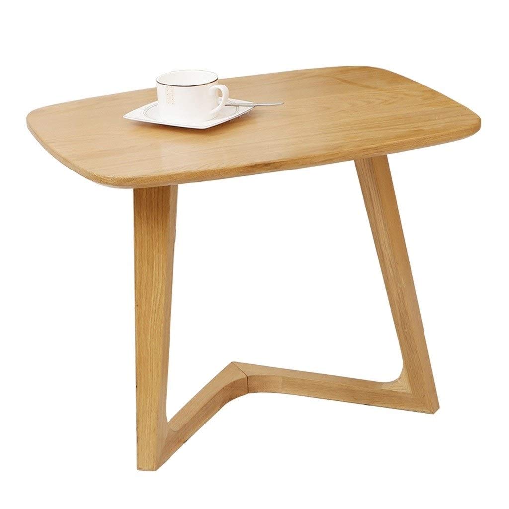 YCDJCS Wooden Console Table - Sofa End Table, Bedside Table, Balcony Tea Table, Kids Dining Table - Brown V-Shaped Furniture (47x47x43cm) for Living Room, Bedroom & Nursery Storage
