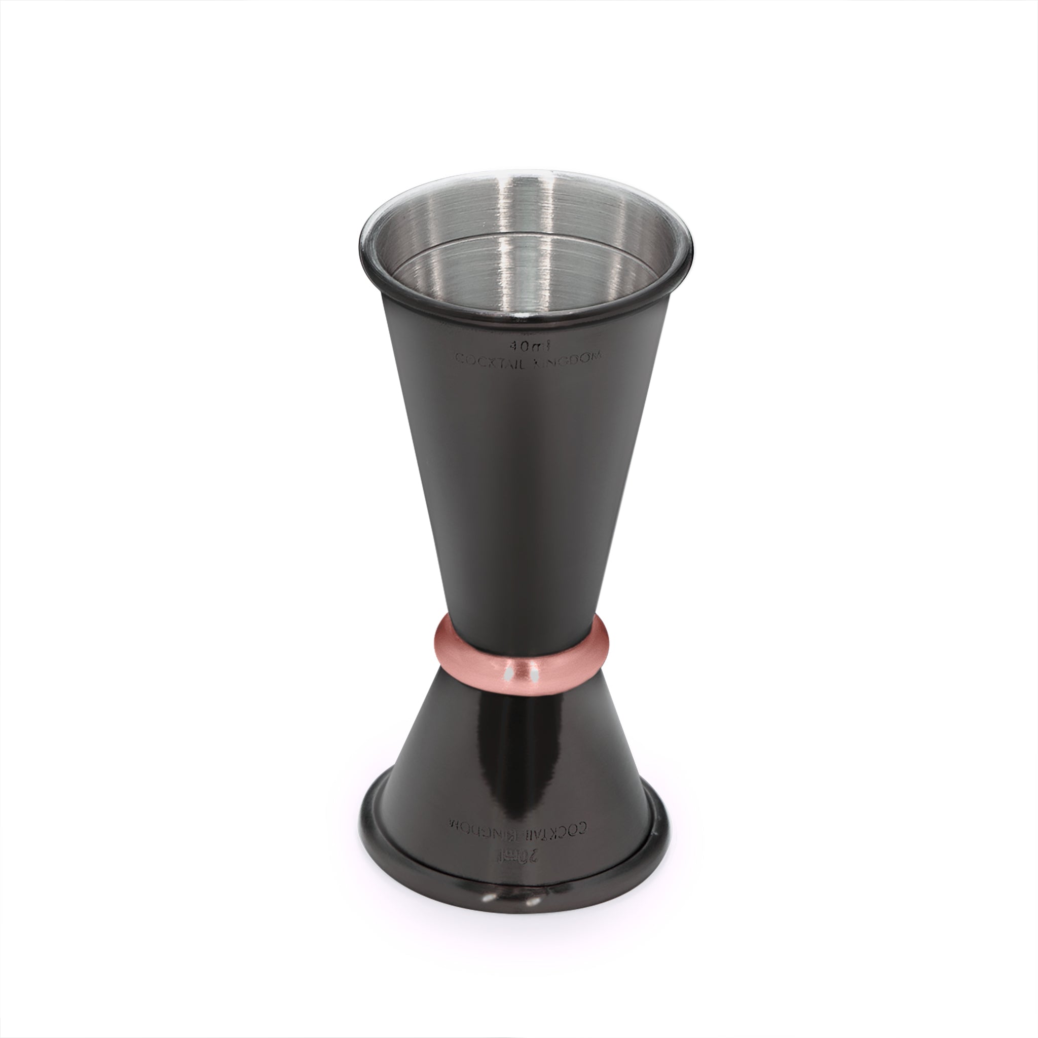 Japanese Style Jigger Gunmetal Black Copper Plated Ring - 20ml & 40ml Cocktail Measuring Cup for Home Bar, Mixology, and Professional Bartending