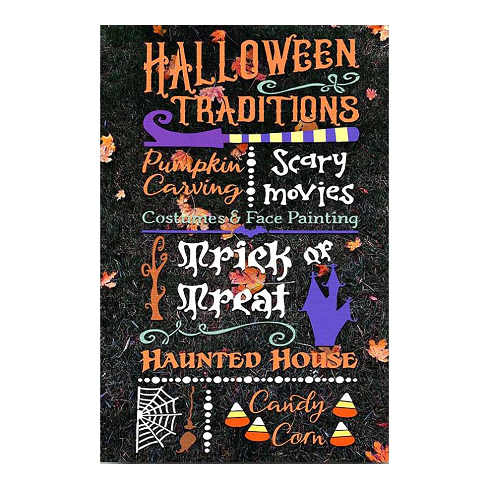 UXBWWG Halloween Iron Garden Signs - Spooky Outdoor Decor for Halloween Party, Yard, and Home Decoration
