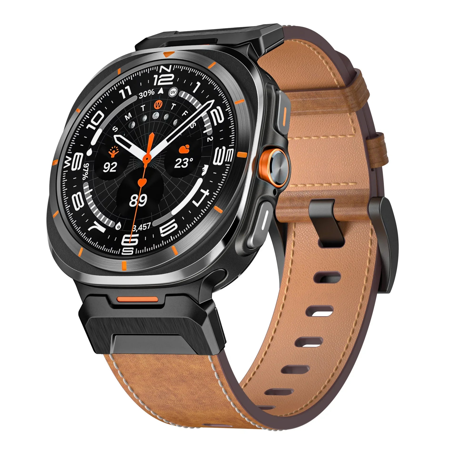 Premium Genuine Leather Band for Samsung Galaxy Watch Ultra - Stylish & Durable Replacement Strap for Work, Gym & Everyday Wear