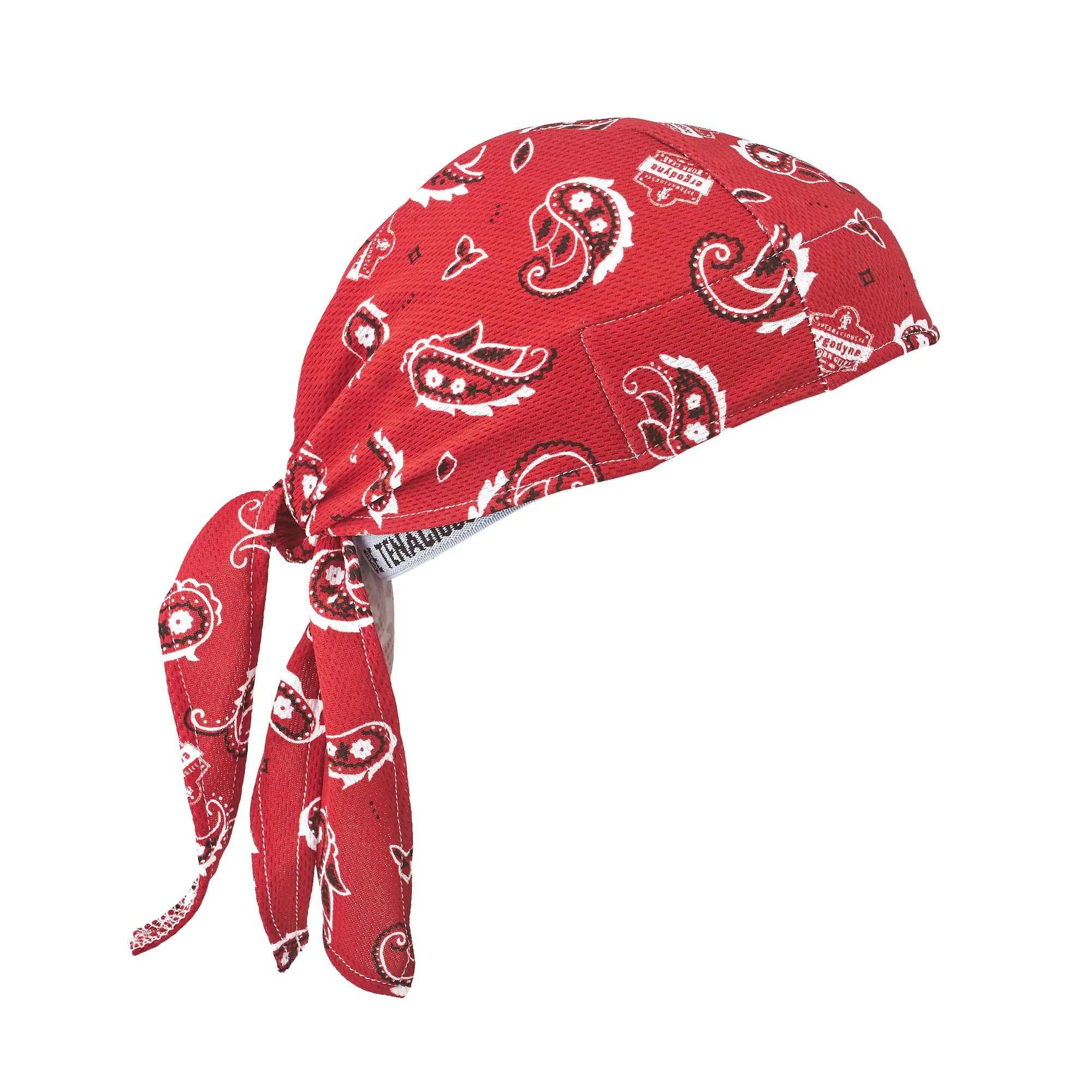 CHILL ITS® Cooling Dew Rags for Men & Women - Soft & Breathable Headband for Hot Weather, Workouts & Sports - Red 6615 - Perfect for Running, Gym, Yoga & Outdoor Activities
