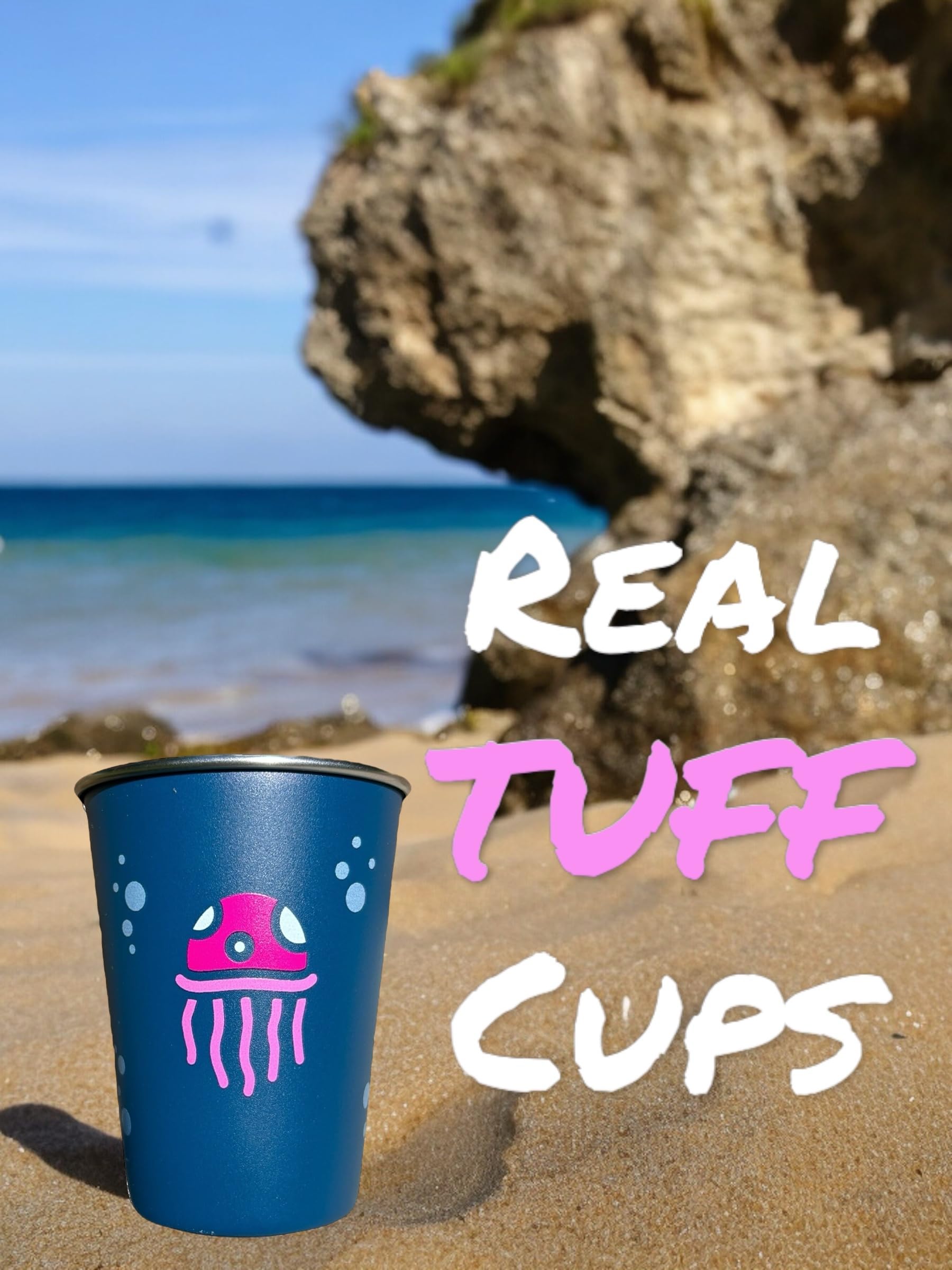 12oz Stainless Steel Kids Cups with Sea Creature Designs - Set of 4 BPA-Free, Reusable & Eco-Friendly Toddler Sippy Cups | Durable, Leak-Proof & Dishwasher Safe | Perfect for Daily Use, Travel, Birthday Parties & Gifts for Boys and Girls