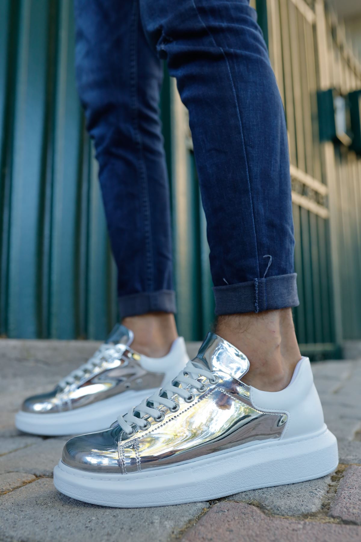 ABT Specchio Men's Shoes in Silver/White - Stylish & Comfortable Footwear for Casual Outings & Daily Wear