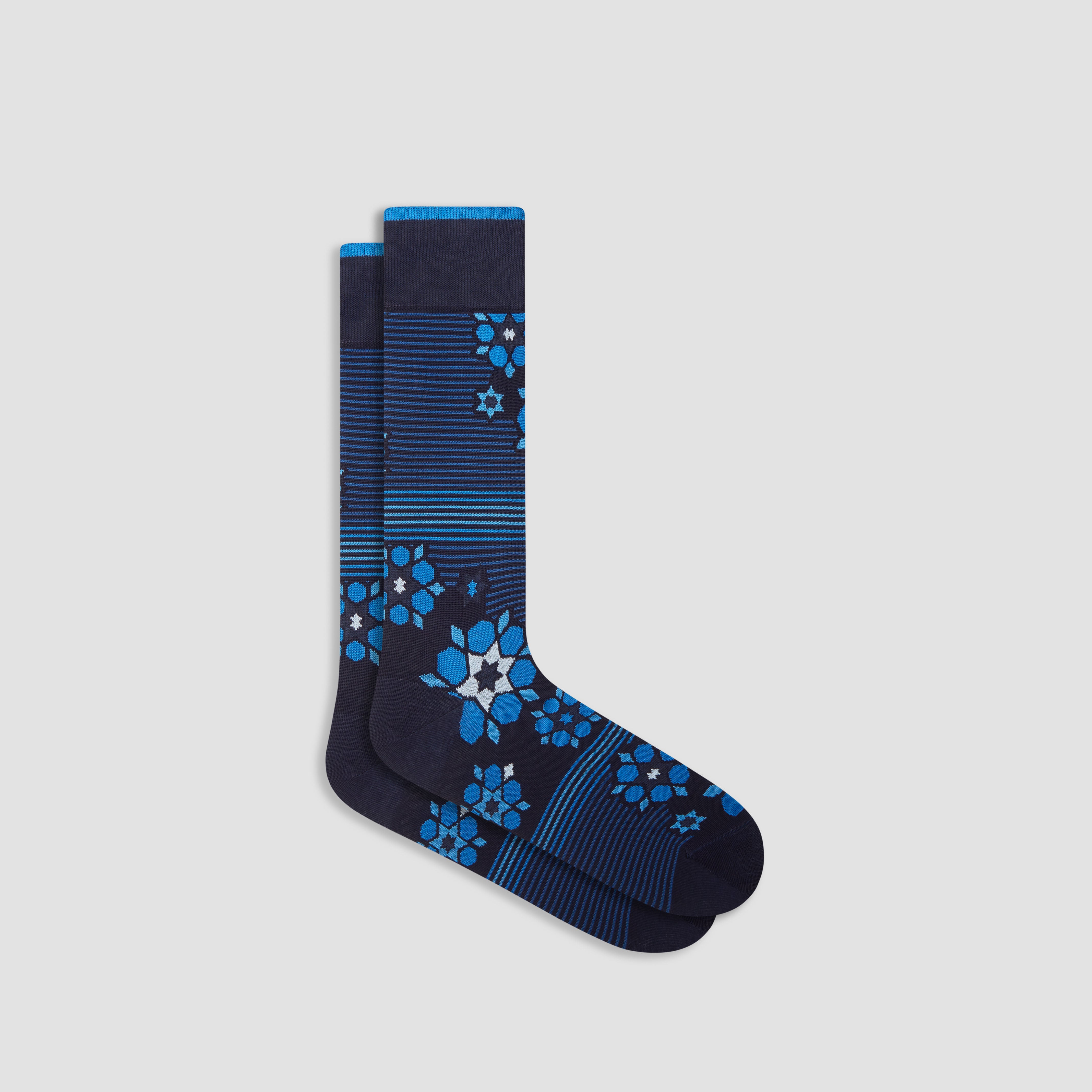 Floral Print Mid Calf Socks for Women - Comfortable Cotton Blend Casual Socks for Everyday Wear, Work, and Outfits