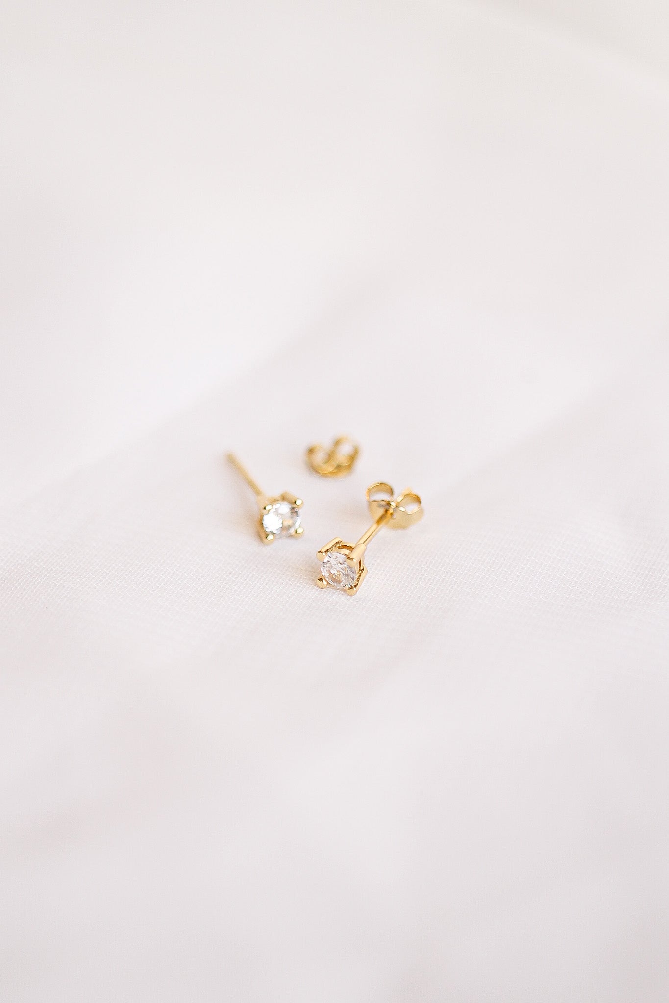 CZ Crystal Stud Earrings in Gold - Elegant & Sparkling Jewelry for Women | Perfect for Parties, Weddings & Everyday Wear