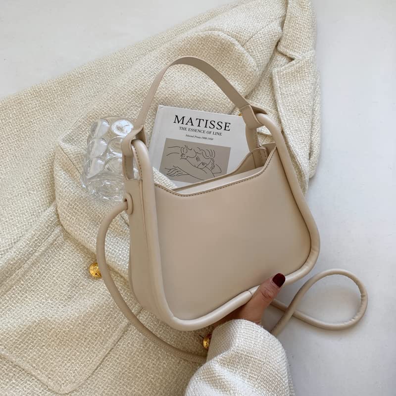2023 Fashionable Women's One Shoulder Crossbody Bag with Top Handle - Mini Wallet Clutch Purse in Beige | Perfect for Parties, Dating, and Daily Use