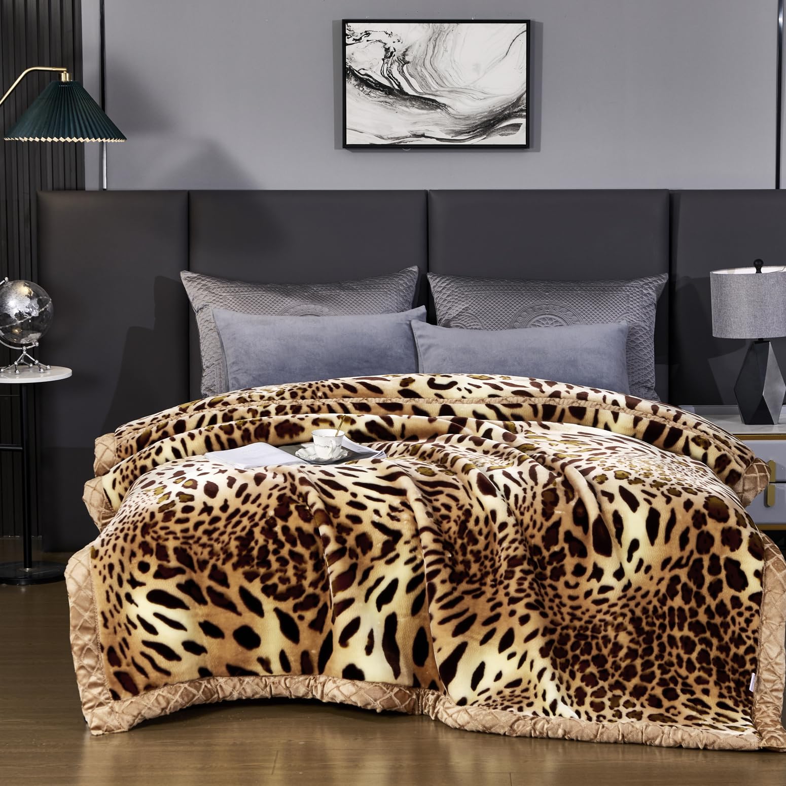 Premium Korean Tiger Blanket - Ultra Soft Mink & Plush Fleece Blanket 79x91 Inches (200x230cm) | Thick & Warm Winter Blanket for Bed, Couch, Sofa | Perfect for Home, Office, Gift Giving & Cold Weather Comfort