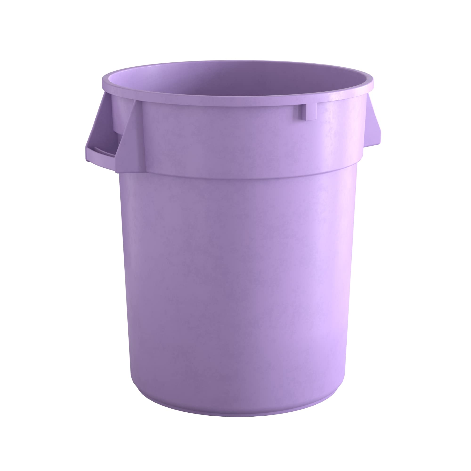 32 Gallon Purple Round Commercial Trash Can - Heavy Duty Waste Bin for Office, Restaurant & Outdoor Use
