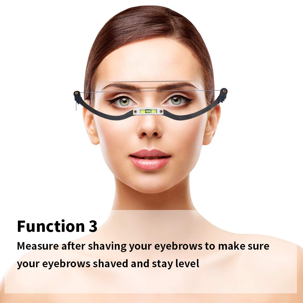 Professional Eyebrow Shaping Kit - Eyebrow Stencil, Ruler & Corrector Tool for Perfectly Shaped Brows | Reusable Eyebrow Positioning & Measuring Kit for Salon & Home Use | DIY Eyebrow Grooming & Makeup Essential