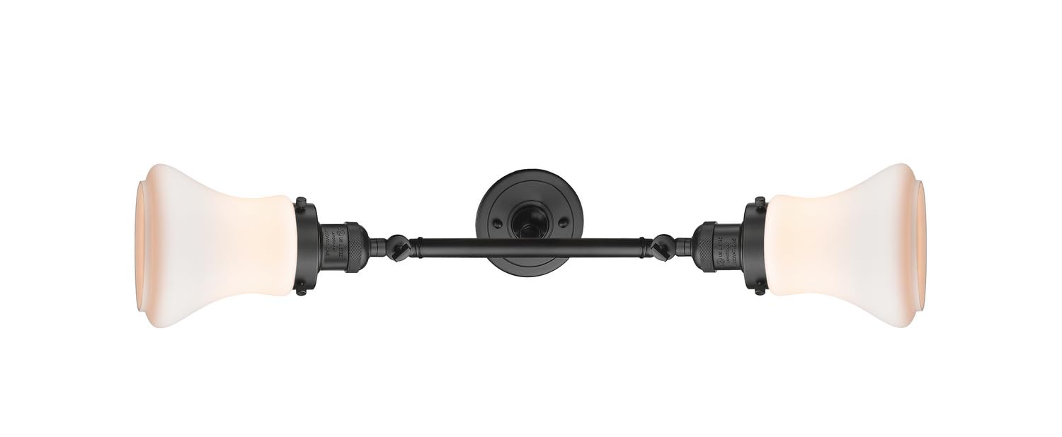 Innovations 208L-OB-G191-LED 2 Light Vertical Bathroom Vanity Light Fixture in Oil Rubbed Bronze - Perfect for Modern Bathroom Mirror Lighting and Spa Decor