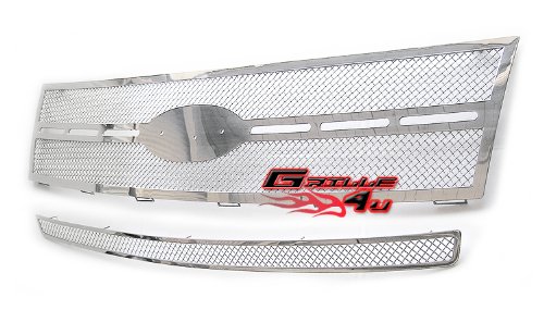 APS Compatible with Ford Edge 2007-2010 Upper Stainless Steel Chrome Mesh Front Grille Insert F75226T - Perfect for Car Upgrades & Customization