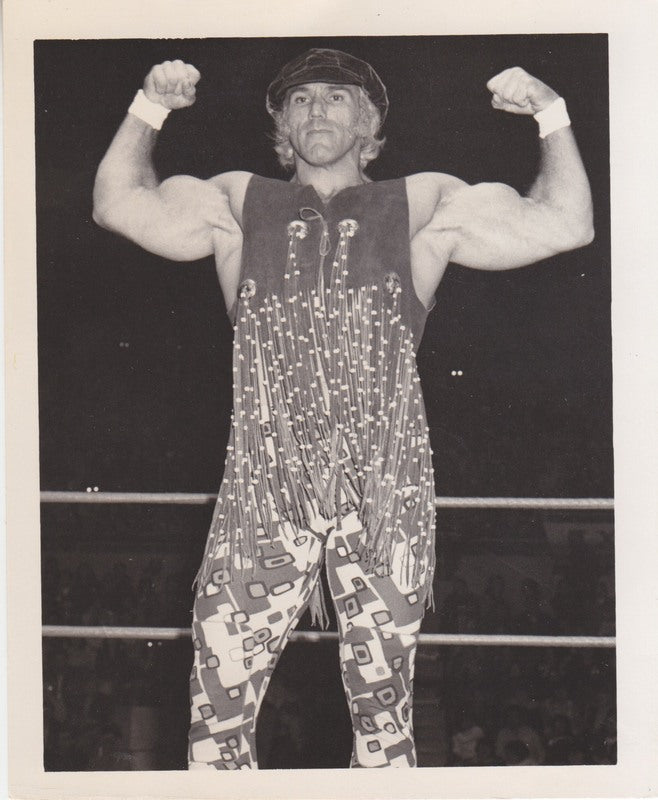 1970s Stampede Superstar Billy Graham Vintage 4x5 Promo Photo - Wrestling Memorabilia for Collectors & Fans, Perfect for Display in Man Caves or Sports Themed Rooms