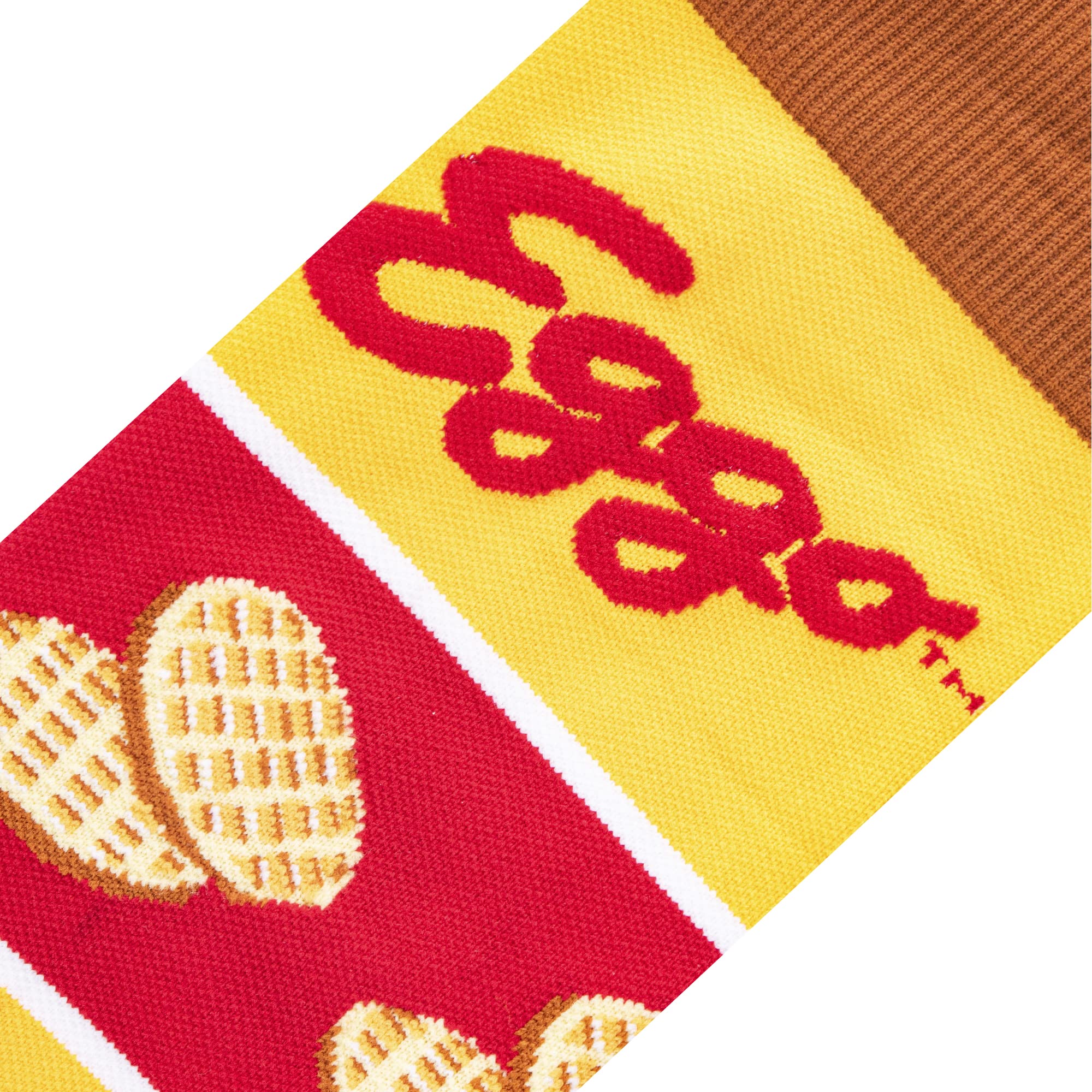 Fun Novelty Knee High Compression Socks for Women & Men - Cool Patterned Socks with Eggo Waffles Design - Perfect for Workout, Running, Yoga & Casual Wear