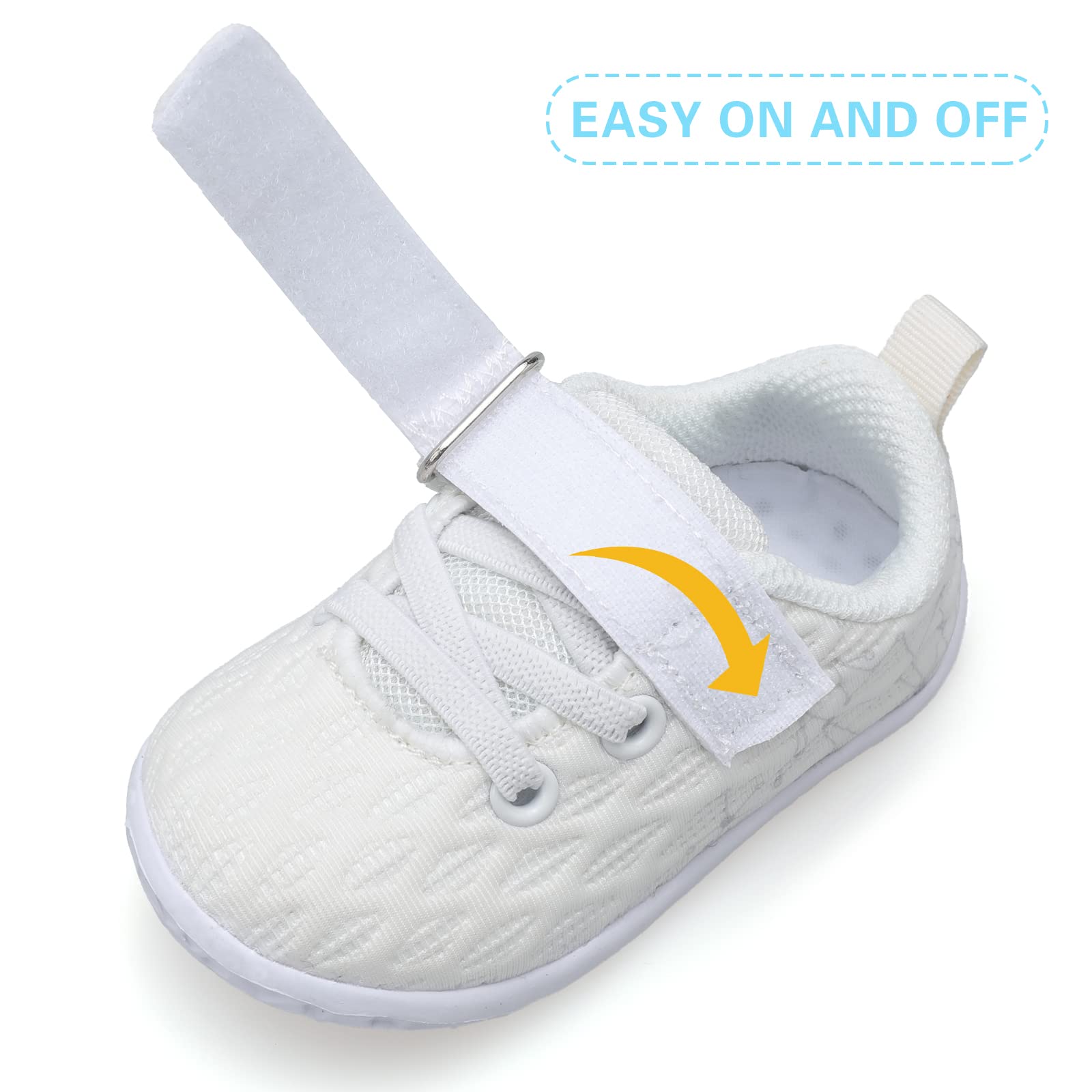 FEETCITY Baby Sneakers for Boys & Girls - First Walking Shoes for Infants, Non-Slip Toddler Shoes, Soft Crib Shoes for Newborns - Perfect for Indoor Play, Outdoor Walks & Special Occasions