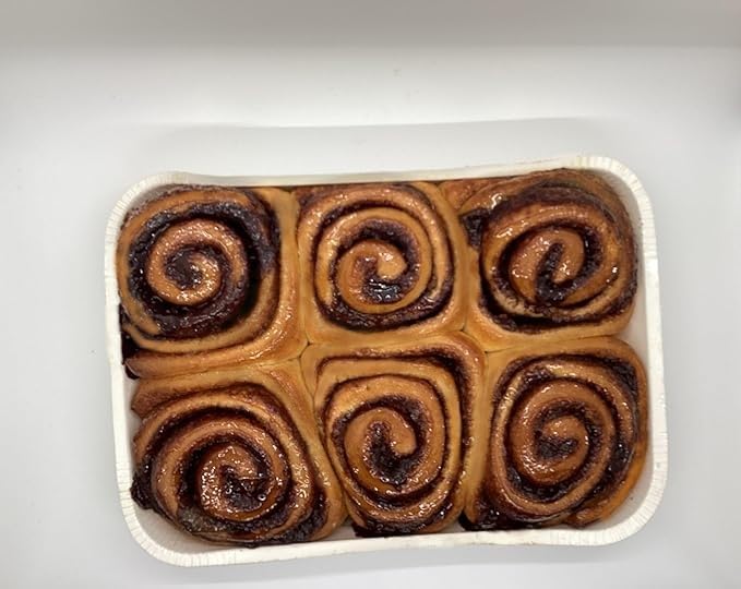 Fresh Baked Cinnamon Rolls (6 Pack) - Soft & Gooey Homemade Style - Perfect for Breakfast, Brunch or Holiday Gatherings