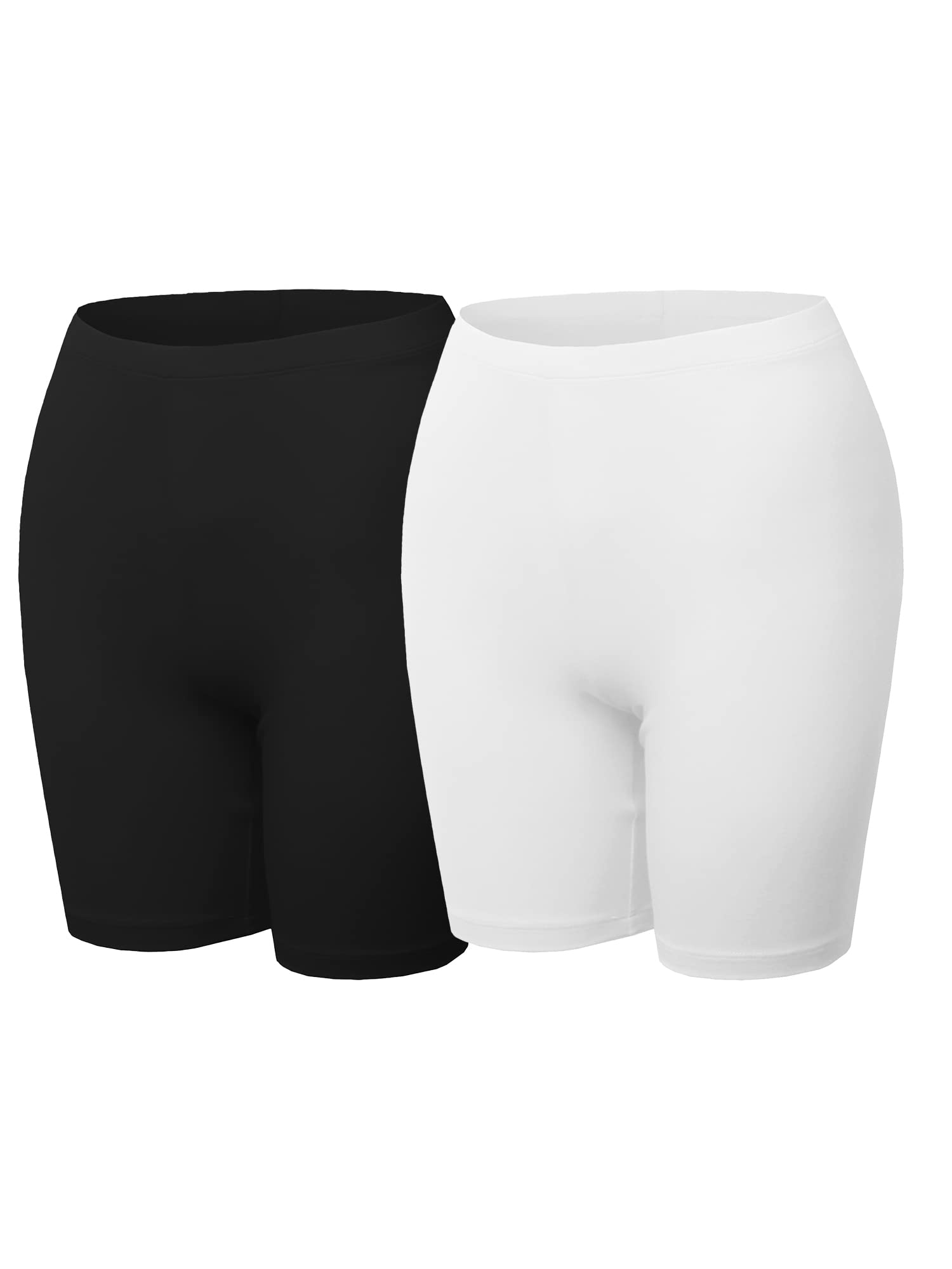 Emma Women's Essential Active Daily Cotton Mid Rise Biker Shorts - Comfortable Workout & Lounge Shorts for Yoga, Running, Gym, and Casual Wear