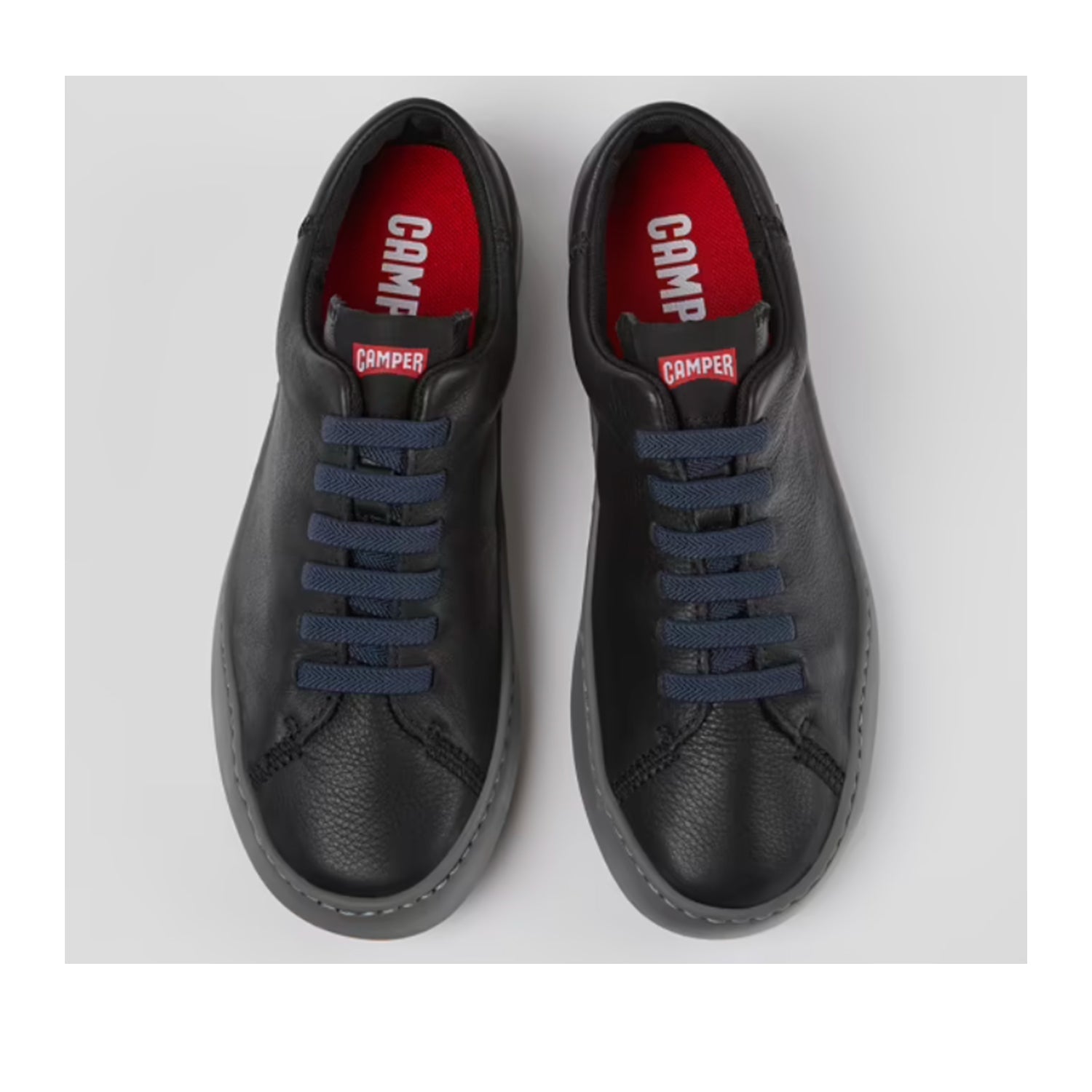 Camper Women's Peu Touring Black Leather Walking Shoes - Comfortable & Stylish for Travel, Hiking & Everyday Wear