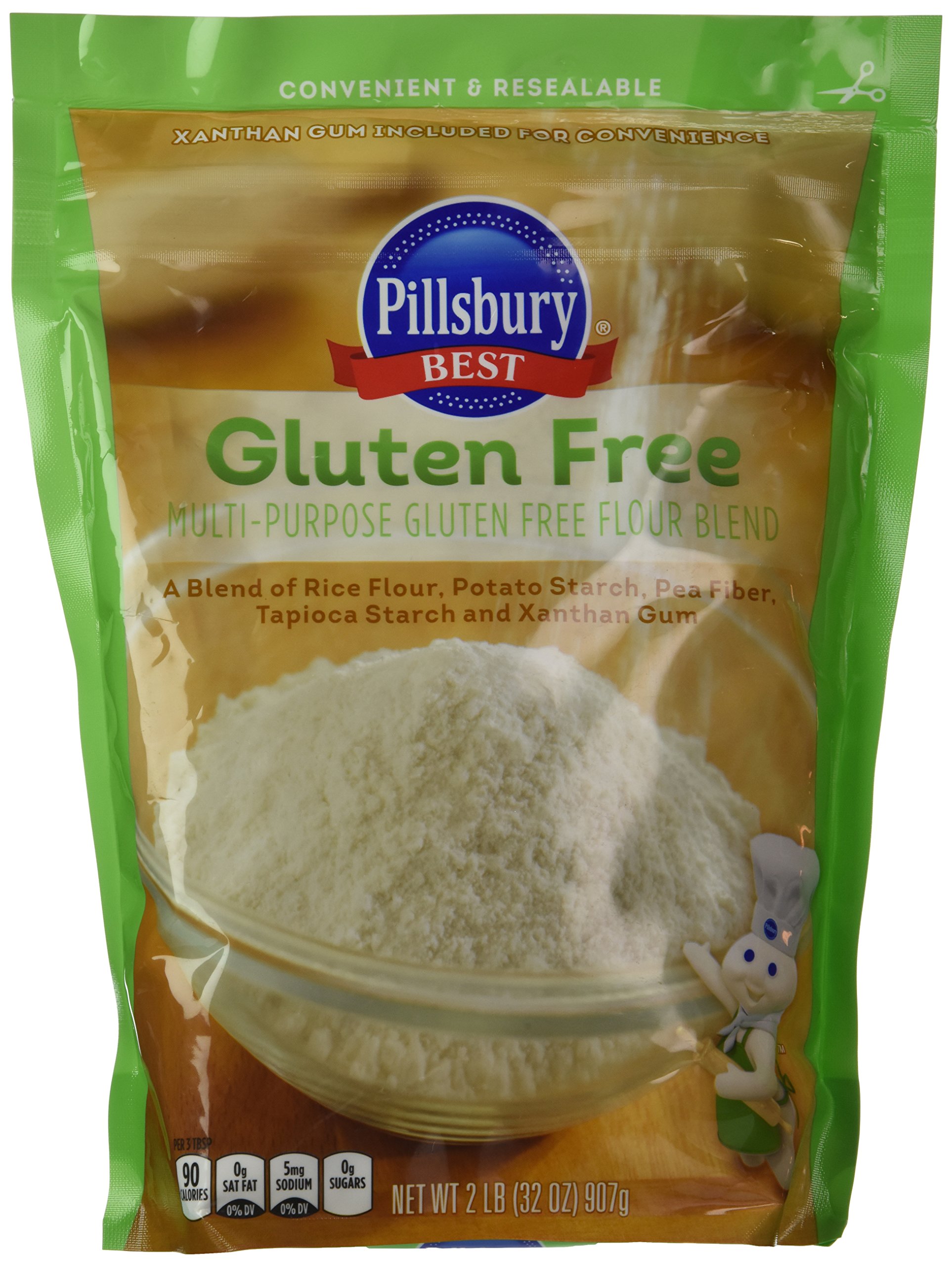 Pillsbury Gluten Free Flour Blend - 2 Pack (32 oz) | All-Purpose Baking Flour for Cookies, Cakes & Bread | Non-GMO, Vegan & Wheat-Free