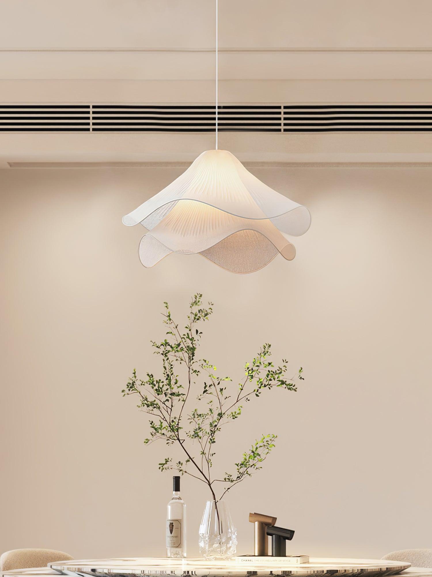 Ethereal Bloom Pendant Light - Modern Floral Glass Ceiling Lamp for Dining Room, Kitchen Island & Bedroom Decor - Elegant Lighting Fixture for Home & Office