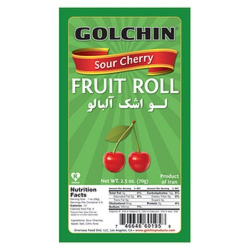 Golchin Sour Cherry Fruit Rolls - 3 Pack (2.5 oz Each) | Healthy Snacks for Kids Lunch Box, Office Snacks & On-the-Go Energy Boost