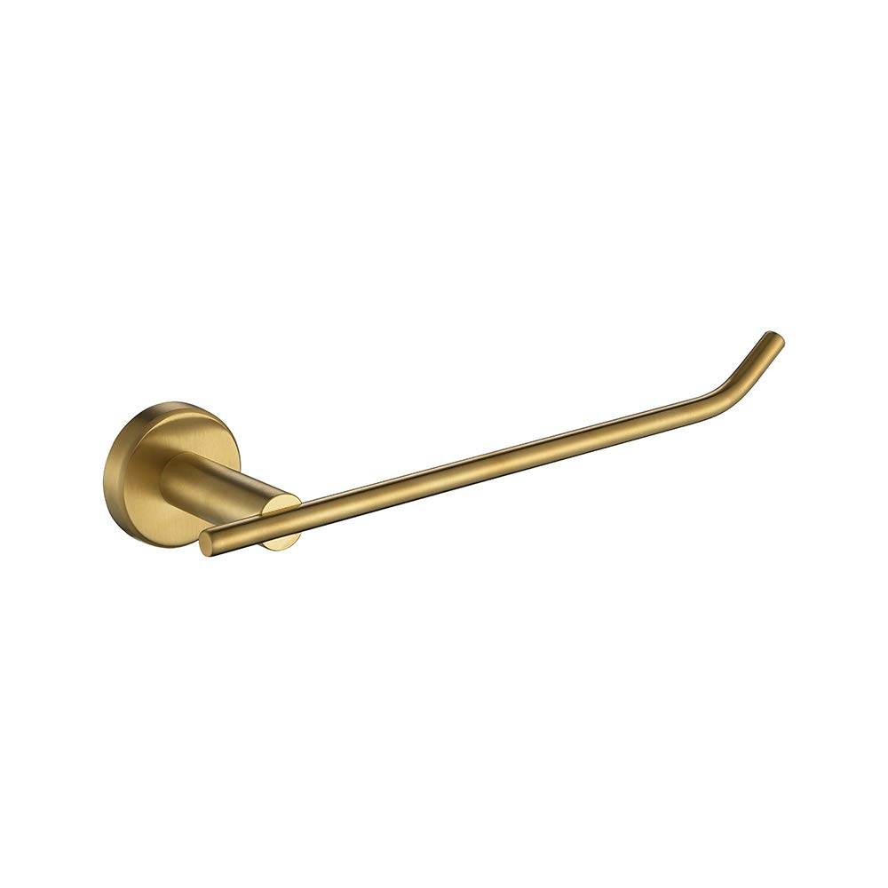 JQK 9 Inch Brushed Gold Stainless Steel Towel Ring Holder - Wall Mount Bathroom Towel Bar TR100-BG for Hand Towels, Perfect for Modern Bathrooms and Powder Rooms