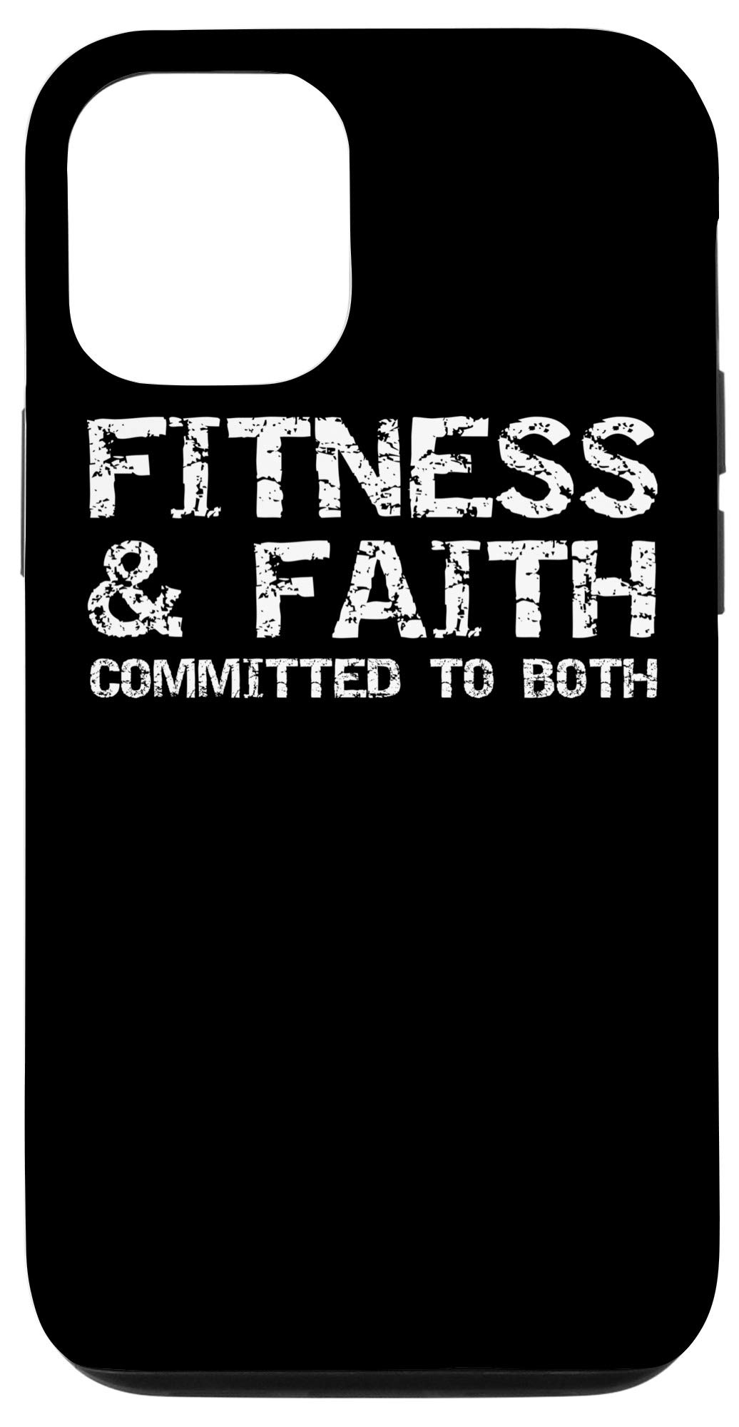 Vintage iPhone 12/12 Pro Case with Inspirational Fitness & Faith Quote - Perfect for Gym, Workouts & Daily Motivation