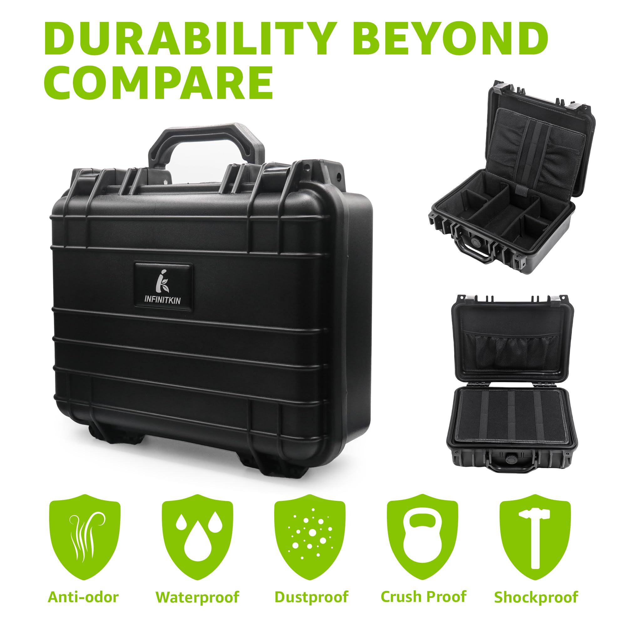XL Smell Proof Storage Box with Lock – Airtight, Waterproof & Crushproof Container for Home, Travel & Camping | Perfect for Storing Herbs, Cash & Valuables | Great Gift Idea for Men & Women