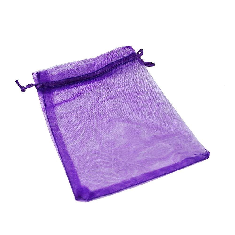 50 Pack Sheer Coral Organza Gift Bags - Elegant Jewelry Pouches for Wedding Favors, Party Decor & Special Occasions | Perfect for Bridal Showers, Birthday Gifts & Jewelry Storage