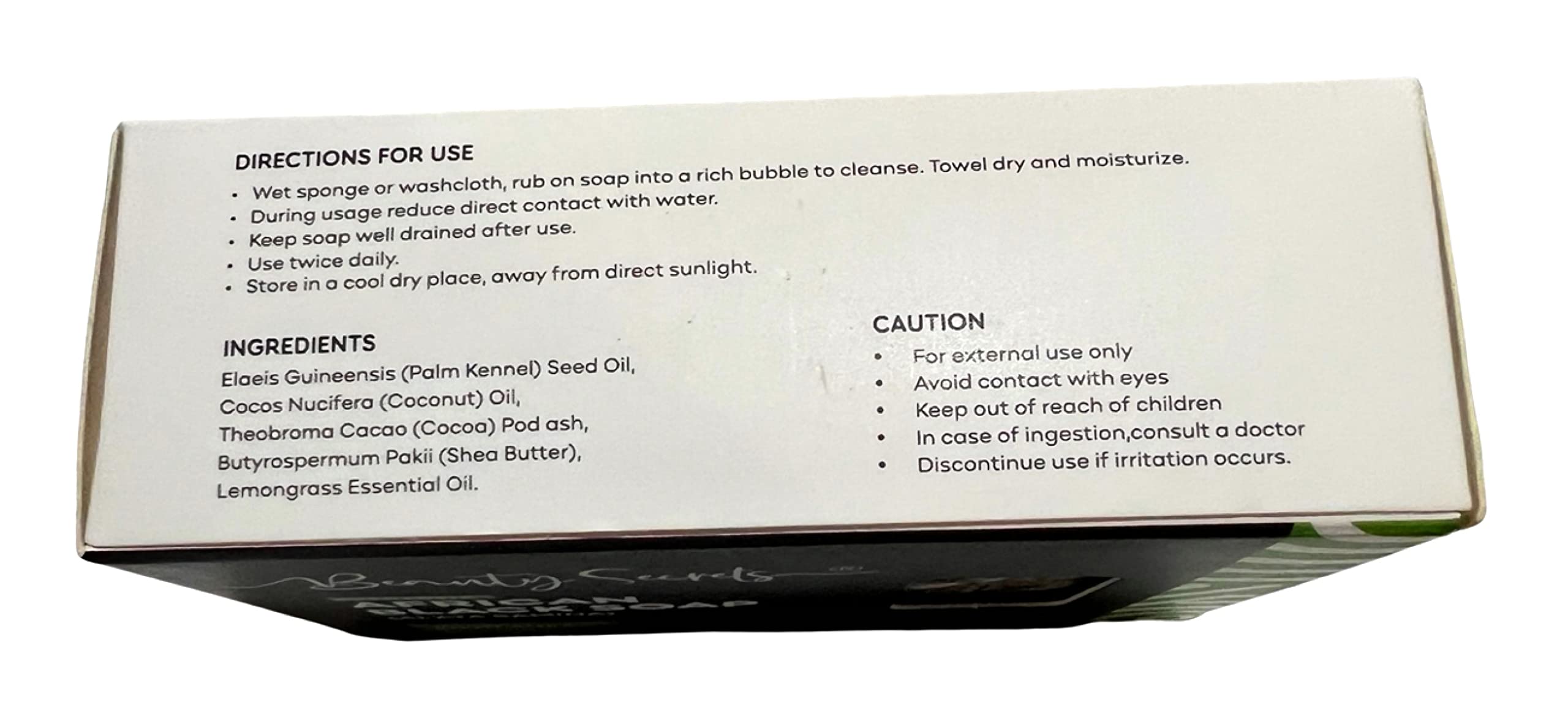 African Raw Black Soap Bar with Shea Butter & Lemongrass Essential Oil - 5oz Travel Size, Organic, Vegan, Acne Treatment, Dark Spot Remover - Ghanaian Beauty Secret for Face, Body & Hair Care - Perfect for Travel, Gym & Daily Skincare Routine
