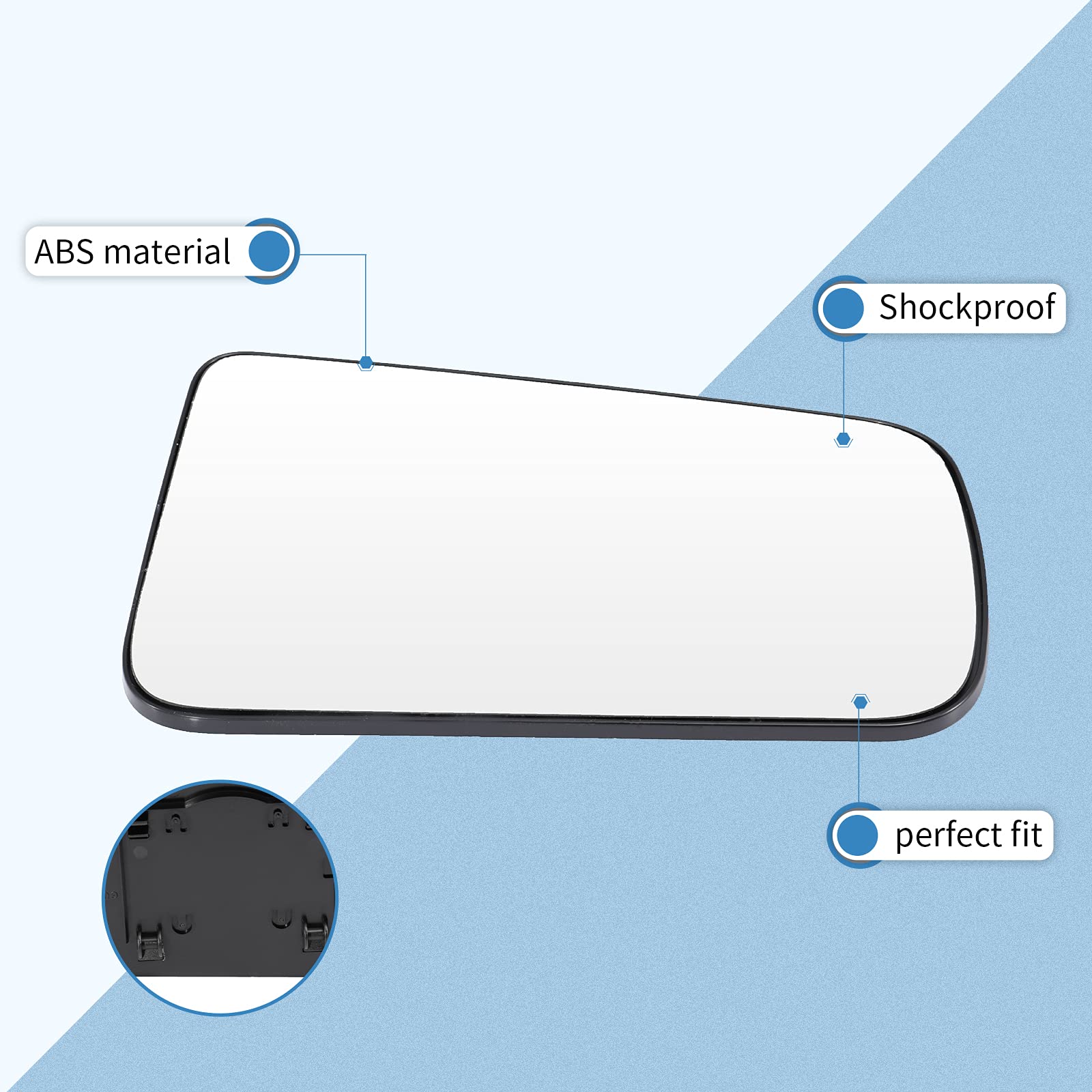 ECCPP Right Passenger Side Exterior Mirror Glass Replacement for 2008-2011 Ford Focus - Perfect for Safe Driving and Parking Assistance