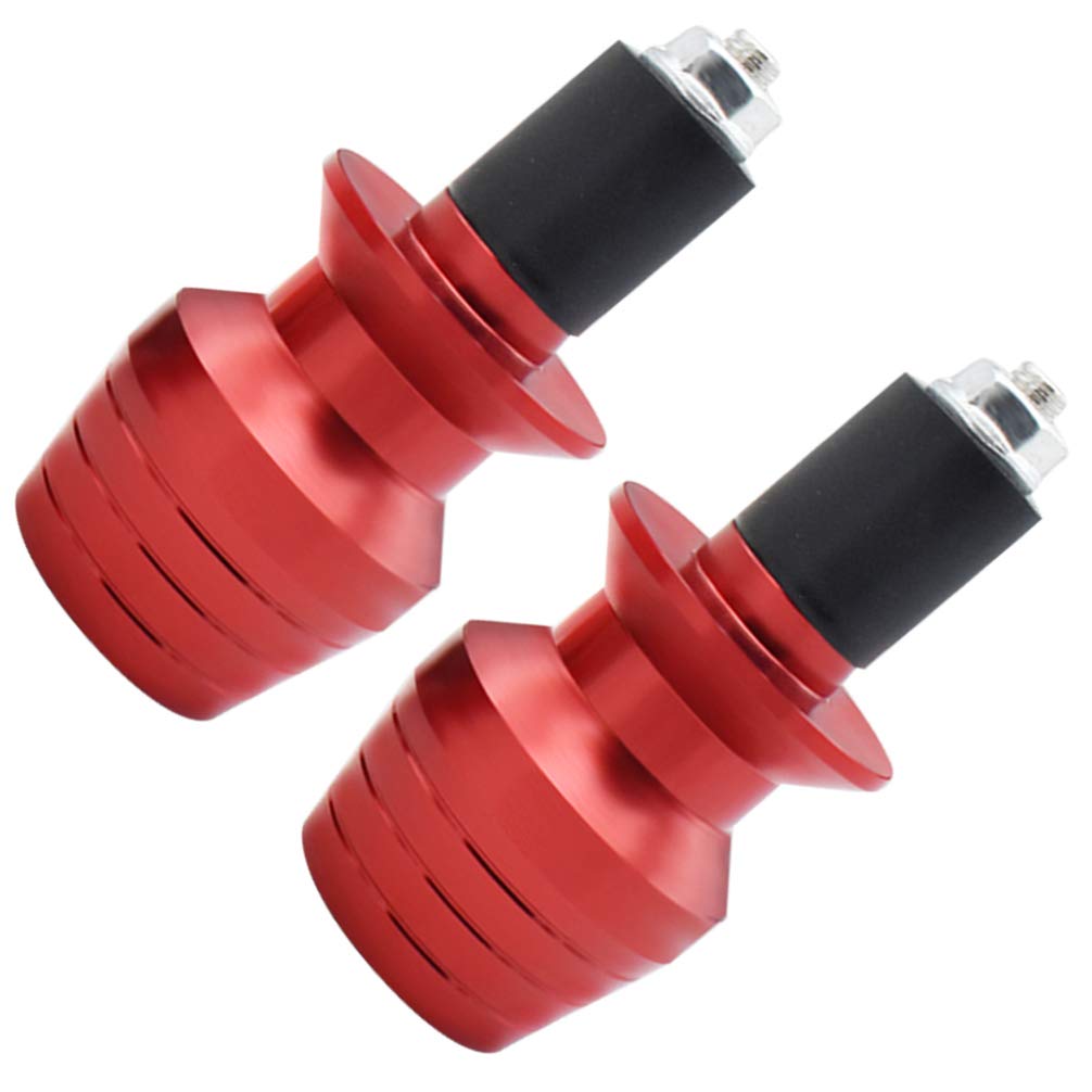 BESPORTBLE 2pcs Aluminum Alloy Motorcycle Handlebar End Plugs - Red MTB Bike Grips for Motorbike, Bicycle & Car Accessories | Durable Bar Ends for Enhanced Grip & Safety on Road Trips