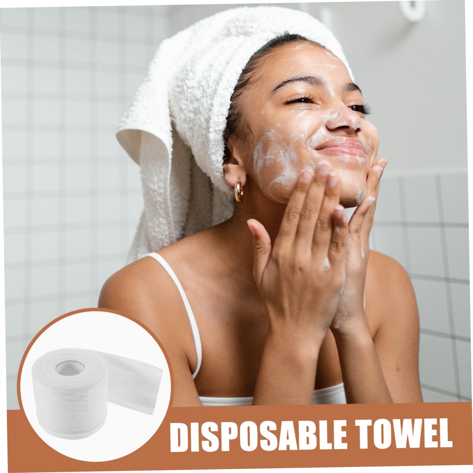 Minkissy 60 Pack Dual-Use Disposable Face Cleaning Towels | Soft White Washcloths for Facial Cleansing & Makeup Removal | Perfect for Spa, Travel & Daily Skincare Routine