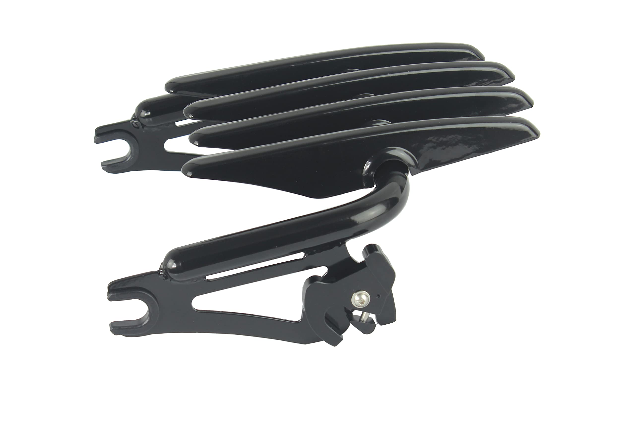 YHMOTO Stealth Detachable Motorcycle Luggage Rack for Harley Touring Models - Street Glide, Road King & Electra Glide (2009-2022) - Black - Perfect for Long Distance Rides & Touring Accessories