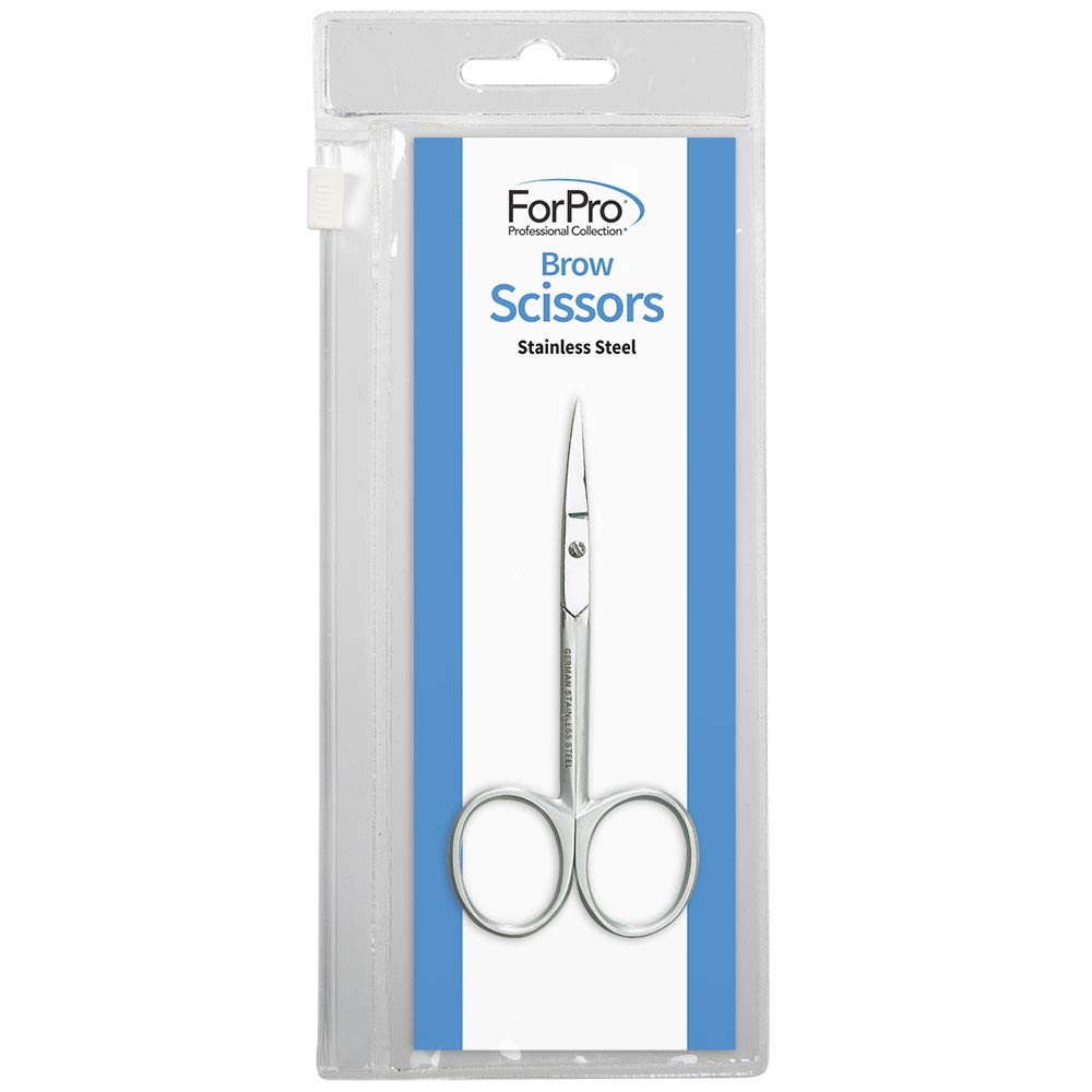Professional Stainless Steel Eyebrow Scissors for Women & Men - Precise Brow Trimming & Grooming - Perfect for Salon, Home Use & Travel Kit