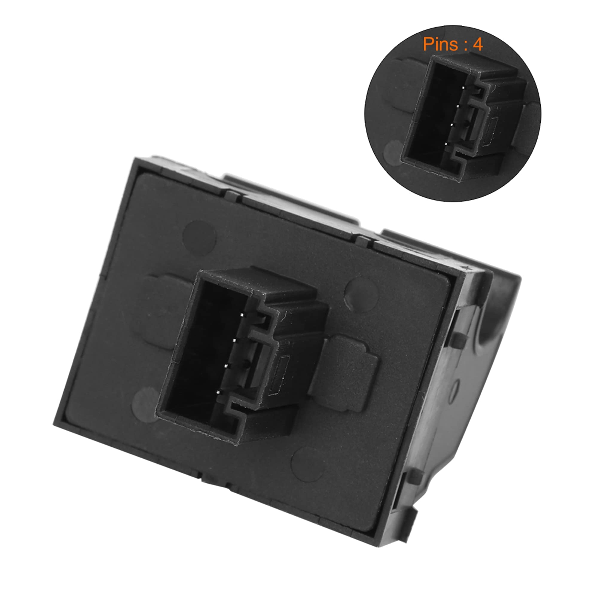 Volkswagen Jetta 2005-2010 Power Window Switch 1K3959857A - Front Driver Side Window Control (Black Plastic) - Perfect for Window Repair & Replacement