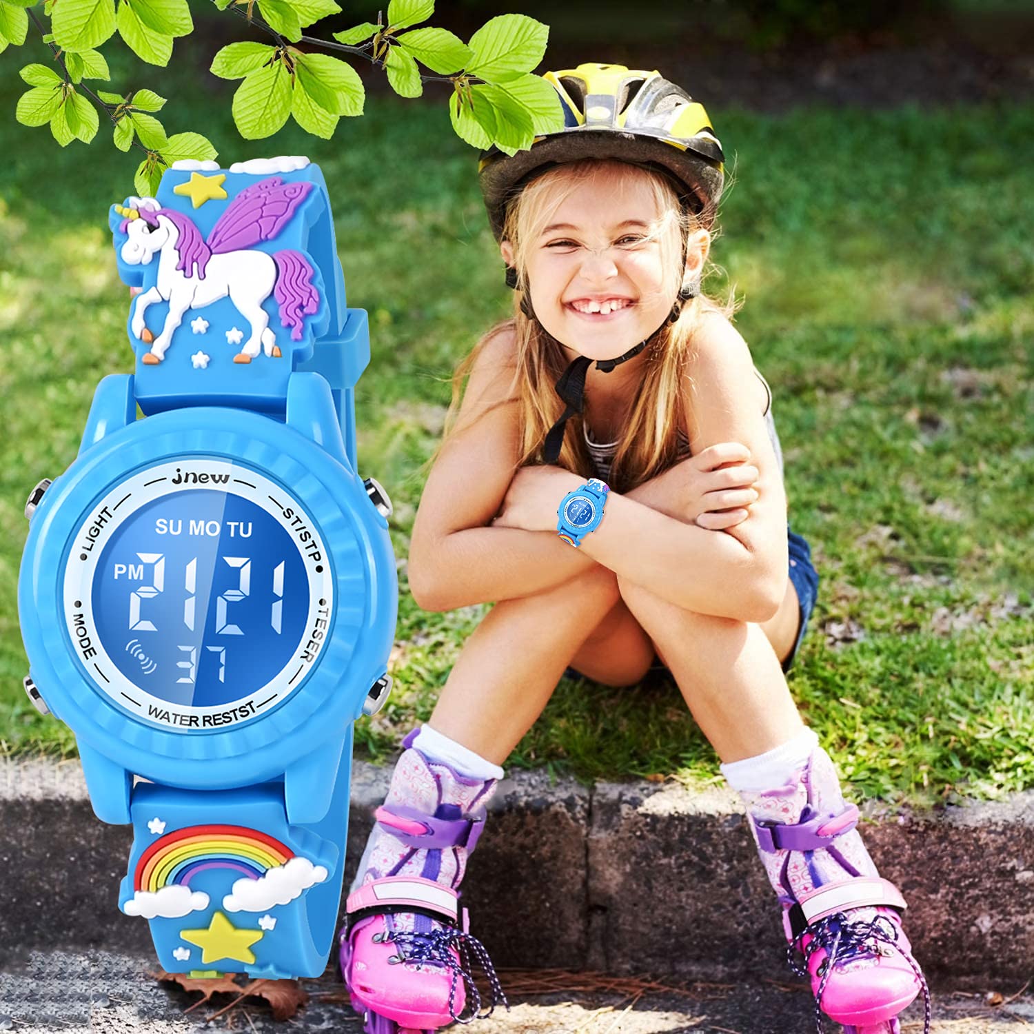 3D Cartoon Kids Watch - Waterproof Alarm Toy Gift for Girls 3-10 | School & Playtime