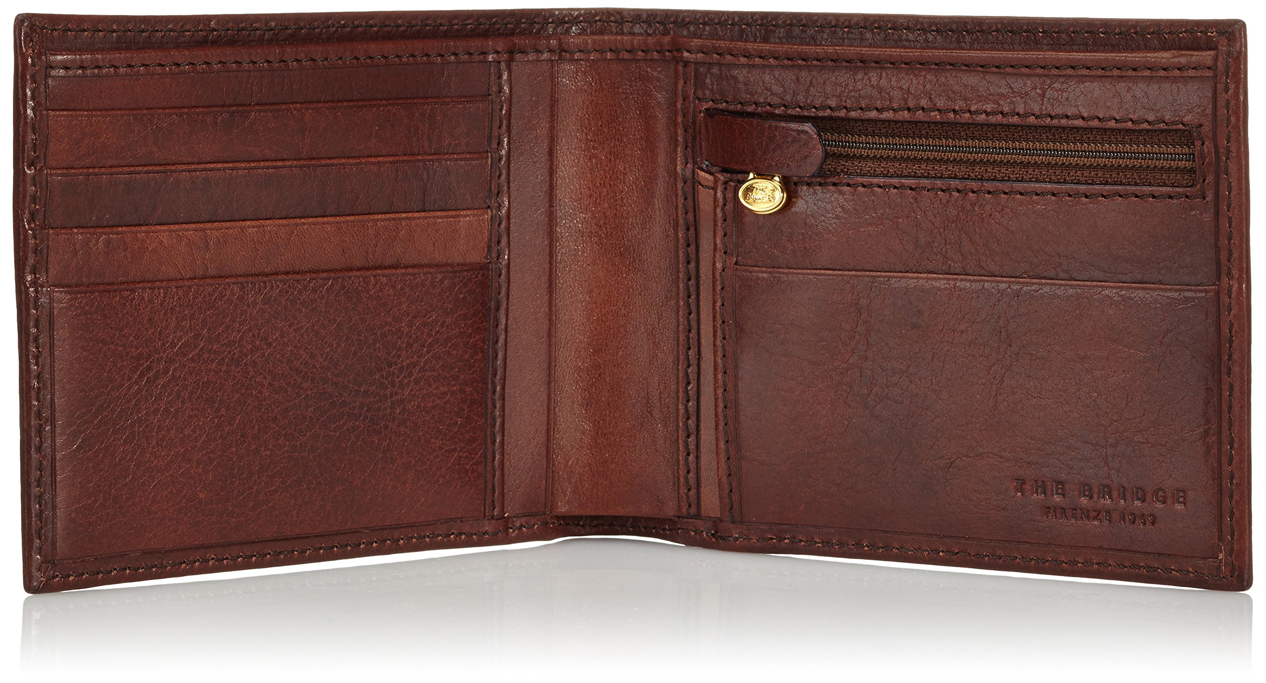 The Bridge Genuine Leather Wallet for Men - Slim Bifold RFID Blocking Wallet with Money Clip - Perfect for Everyday Use, Travel & Business