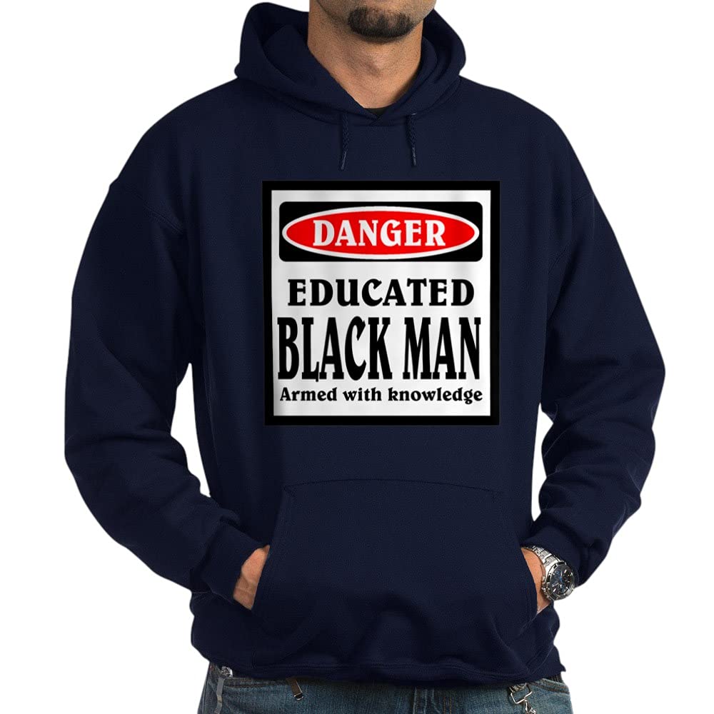 Educated Black Man Hoodie - Dark Cotton Sweatshirt for Men | Casual Wear & College Outfit | Perfect for Everyday Use and Campus Style