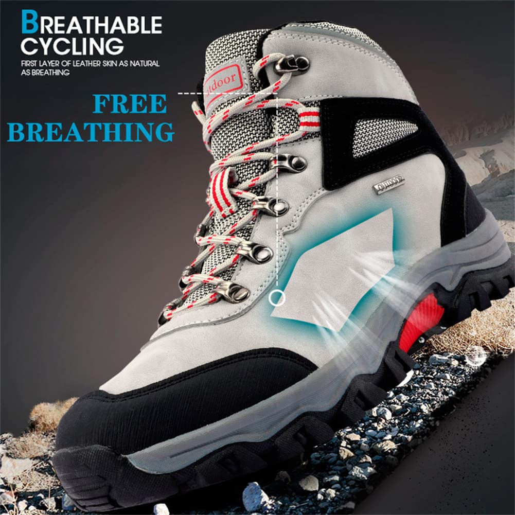 Men's Waterproof Hiking Boots - Lightweight Durable Ankle Boots with Multi-Terrain Lugs for Outdoor Adventures, Work & Camping | Non-Slip Camouflage Design for All Weather Conditions