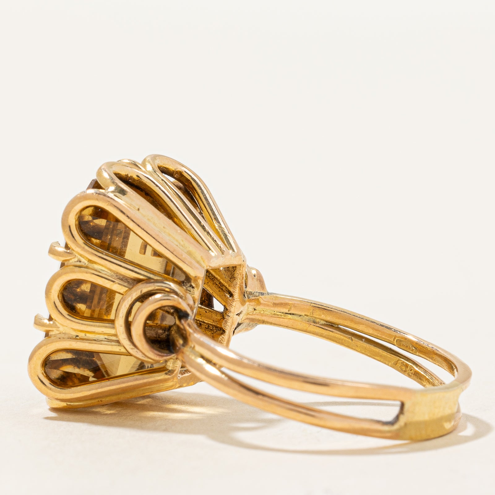16.00ct Citrine Cocktail Ring for Women - Size 8.5 | Elegant Statement Jewelry for Parties, Weddings & Special Occasions