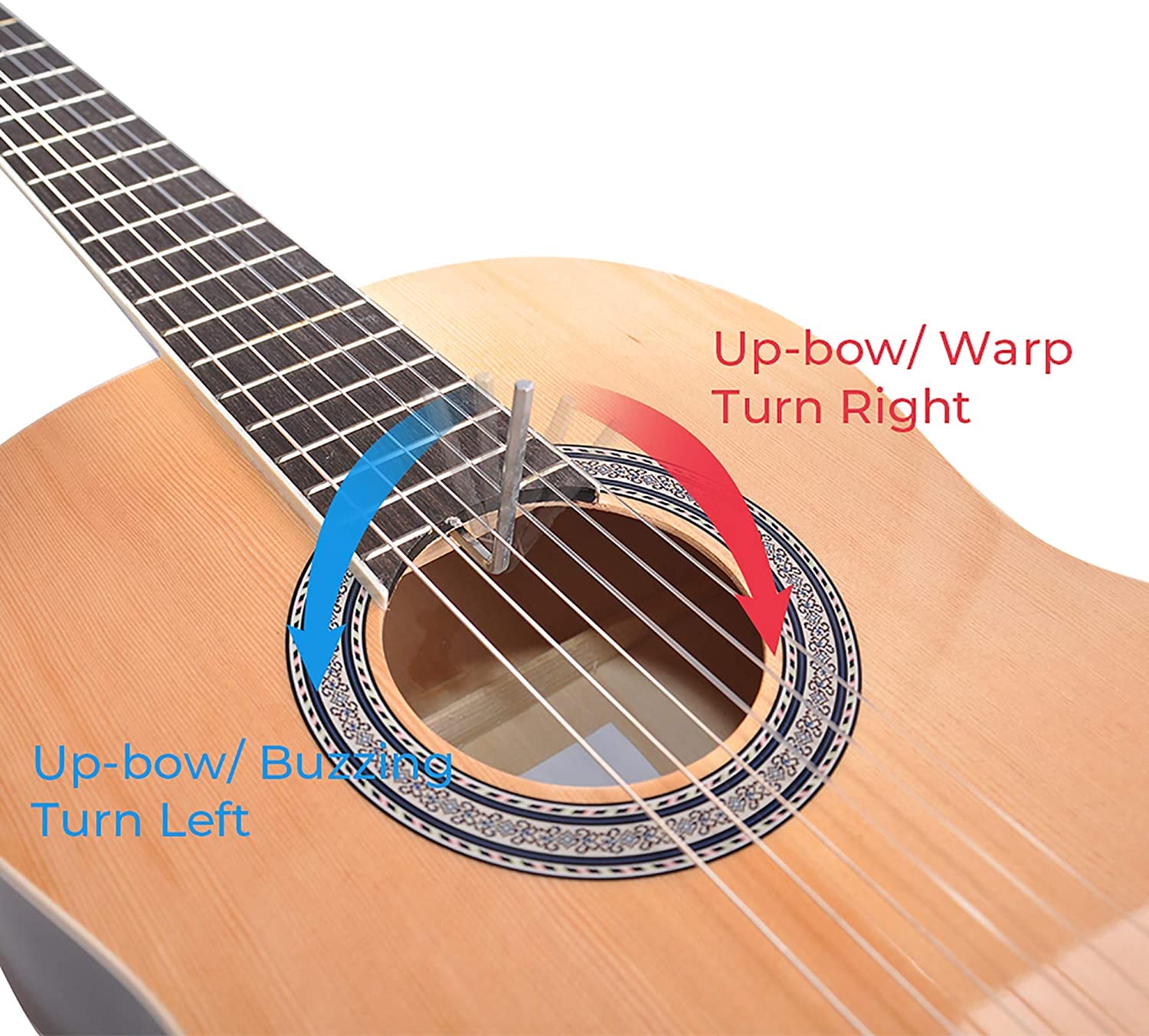 ADM Full Size Classical Acoustic Guitar with Nylon Strings (29 x 75 x 50mm) - Complete Starter Bundle for Adults & Beginners Including Gig Bag, Tuner, Footstool & Free Lessons - Perfect for Home Practice, Music Classes & Performances