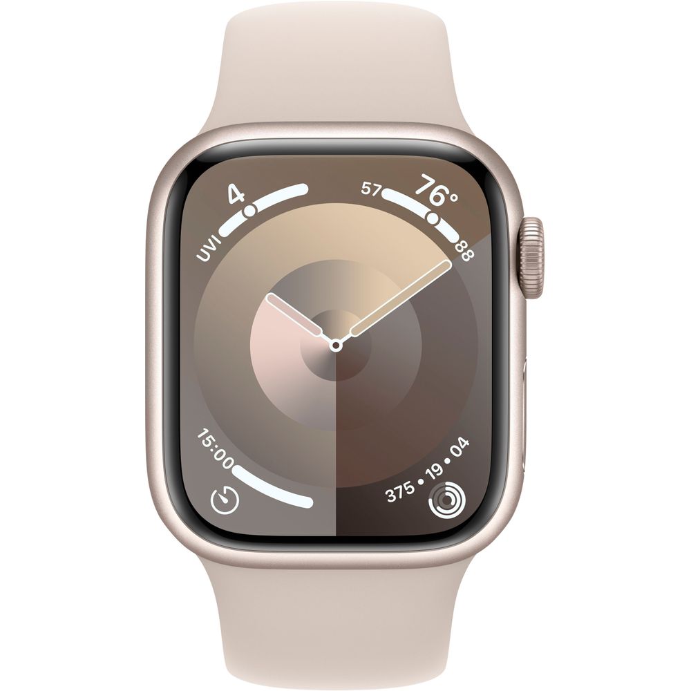 Apple Watch Series 9 (Gen 9) GPS + Cellular 41mm Starlight Aluminum Case with Starlight Sport Band - MRHN3LL/A | Smartwatch for Fitness Tracking, Heart Rate Monitoring & iPhone Connectivity | Perfect for Workouts, Running & Daily Wear