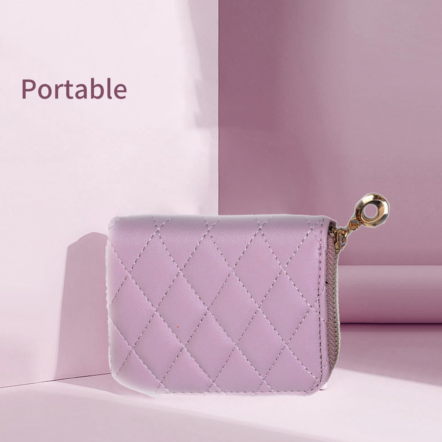 Stylish Pink Accordion Coin Purse with Multiple Card Slots - Compact Women's Wallet for Cash, Cards & Coins - Perfect for Shopping, Travel & Everyday Use