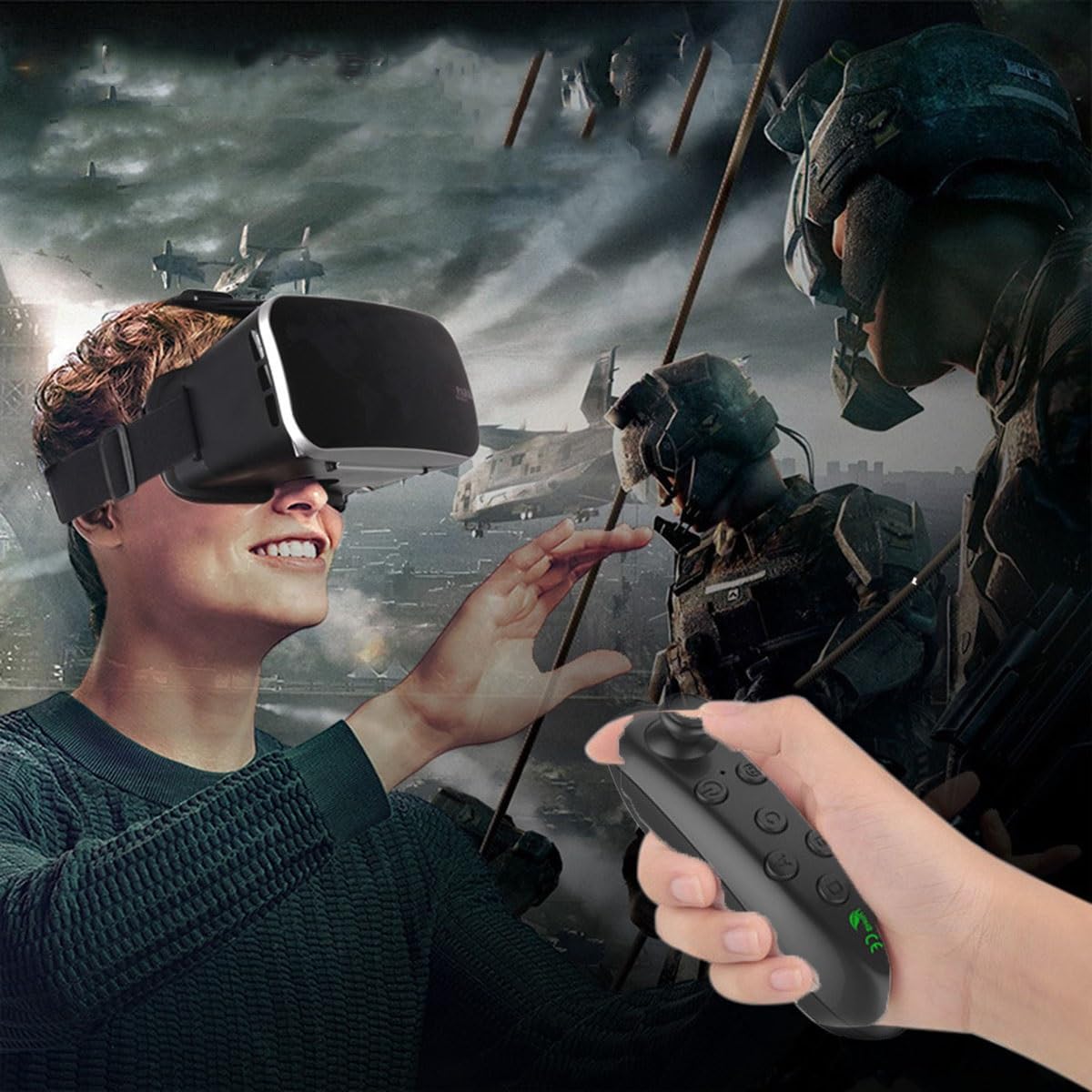 3D VR Glasses, HD Smart Virtual Reality Glasses with Blue Light Protection, Compatible with Android & iOS for Myopia - Perfect for Gaming, Movies & Virtual Tours