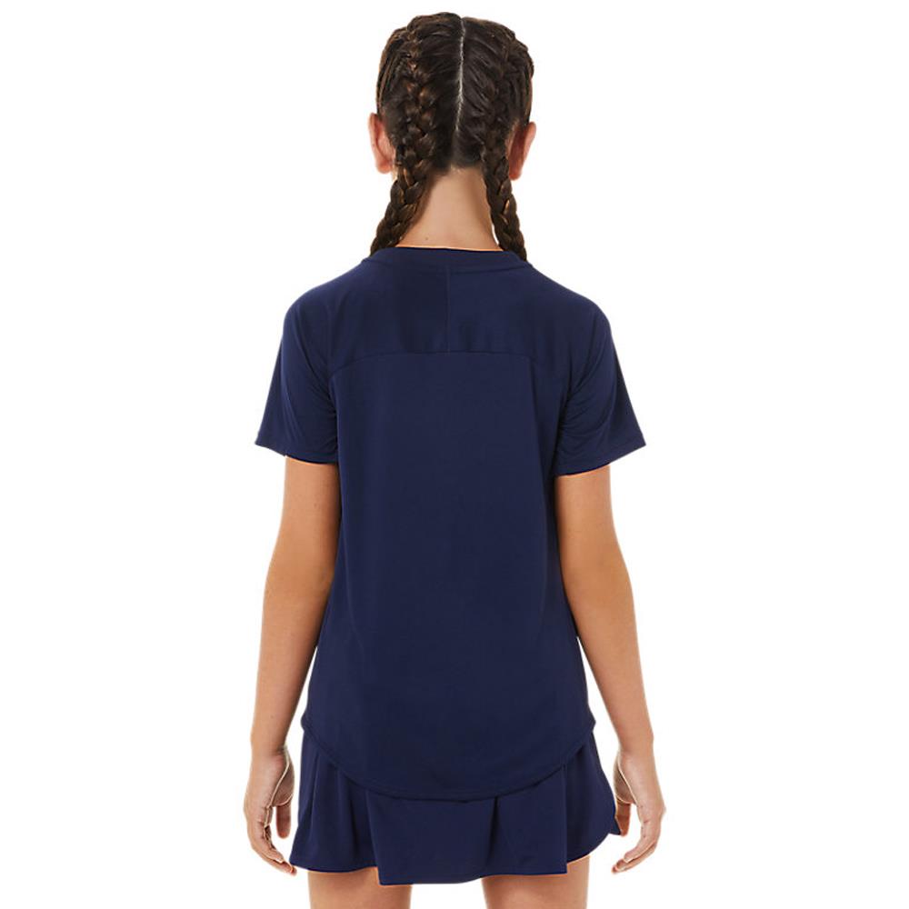 ASICS Girls' Tennis Short Sleeve T-Shirt - Breathable Performance Top for Junior Players - Perfect for Court Training & School Sports