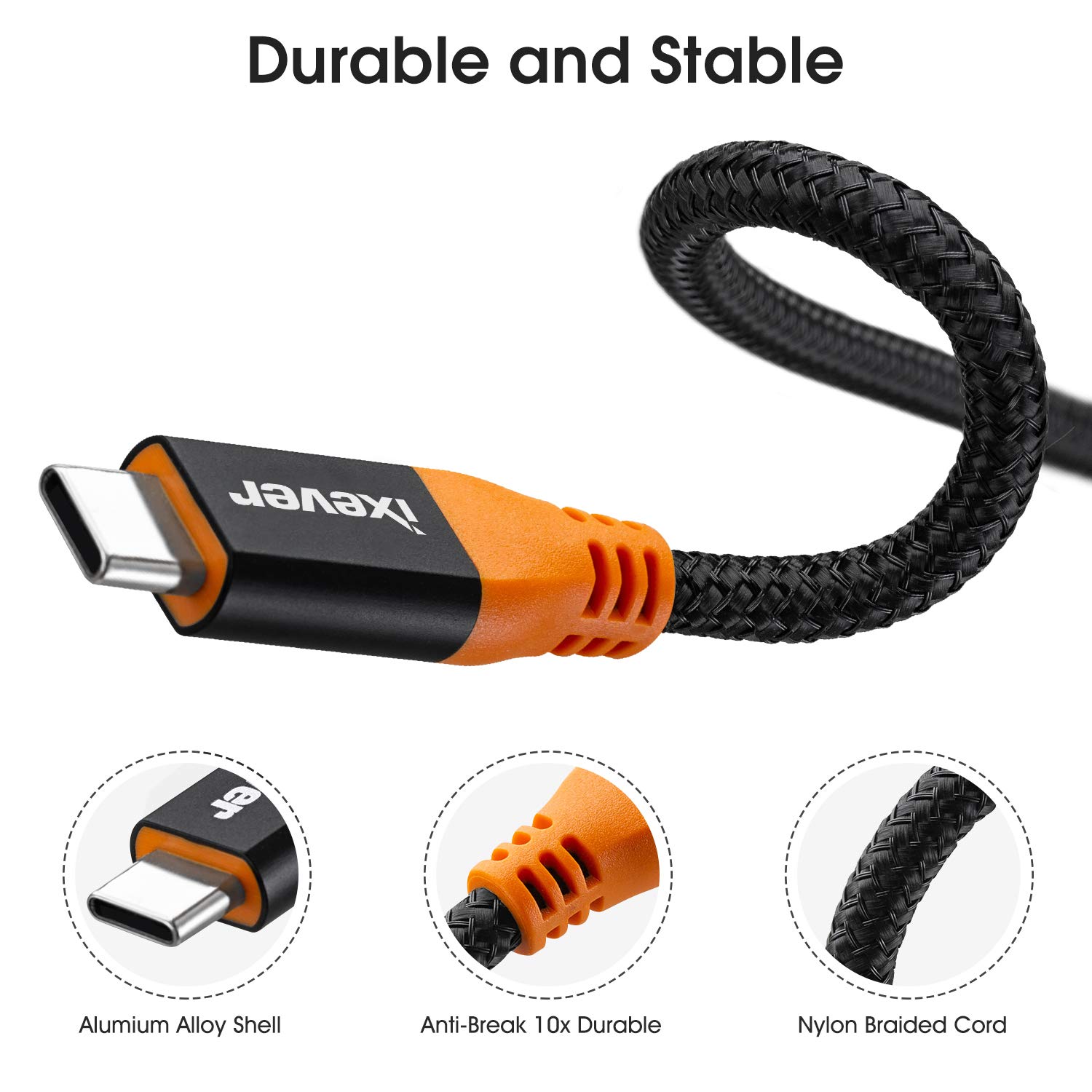 Premium 1ft USB Type C Extension Cable - USB-C Male to Female Extender (Gen 2 10Gbps) for Fast Charging & Data Transfer - Compatible with MacBook Pro, Nintendo Switch, Google Pixel 3/2 XL - Perfect for Gaming, Office & Travel Use