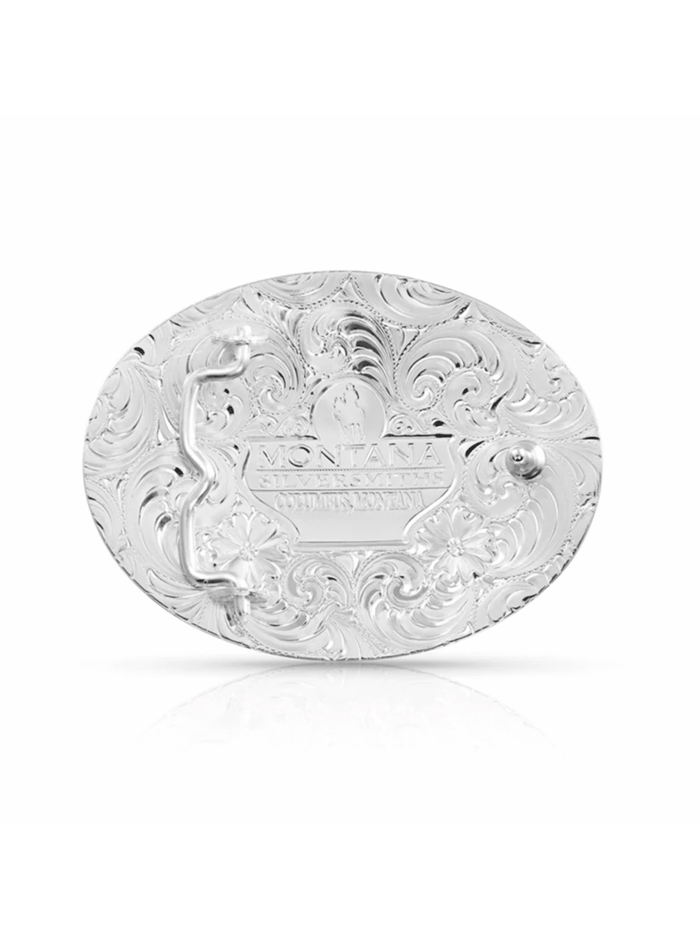 Montana Silversmiths 6190 523 Our Lady Of Guadalupe Ranch Rope Buckle - Sterling Silver Western Belt Buckle for Cowboy, Rodeo & Ranch Style - Perfect for Western Fashion, Horse Riding & Country Events