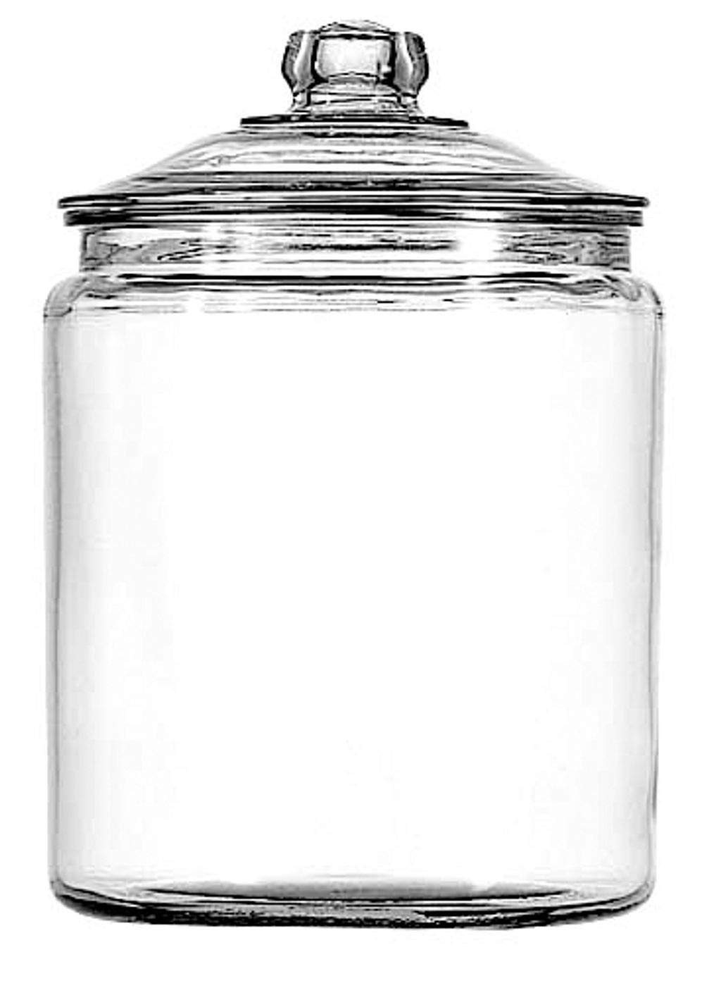 Anchor Hocking 2 Gallon Heritage Hill Glass Jar with Lid - Airtight Food Storage Container for Kitchen, Pantry & Bulk Dry Goods (2-Piece Set, All Glass, Dishwasher Safe) - Perfect for Pickling, Canning, Flour, Sugar & Coffee Storage