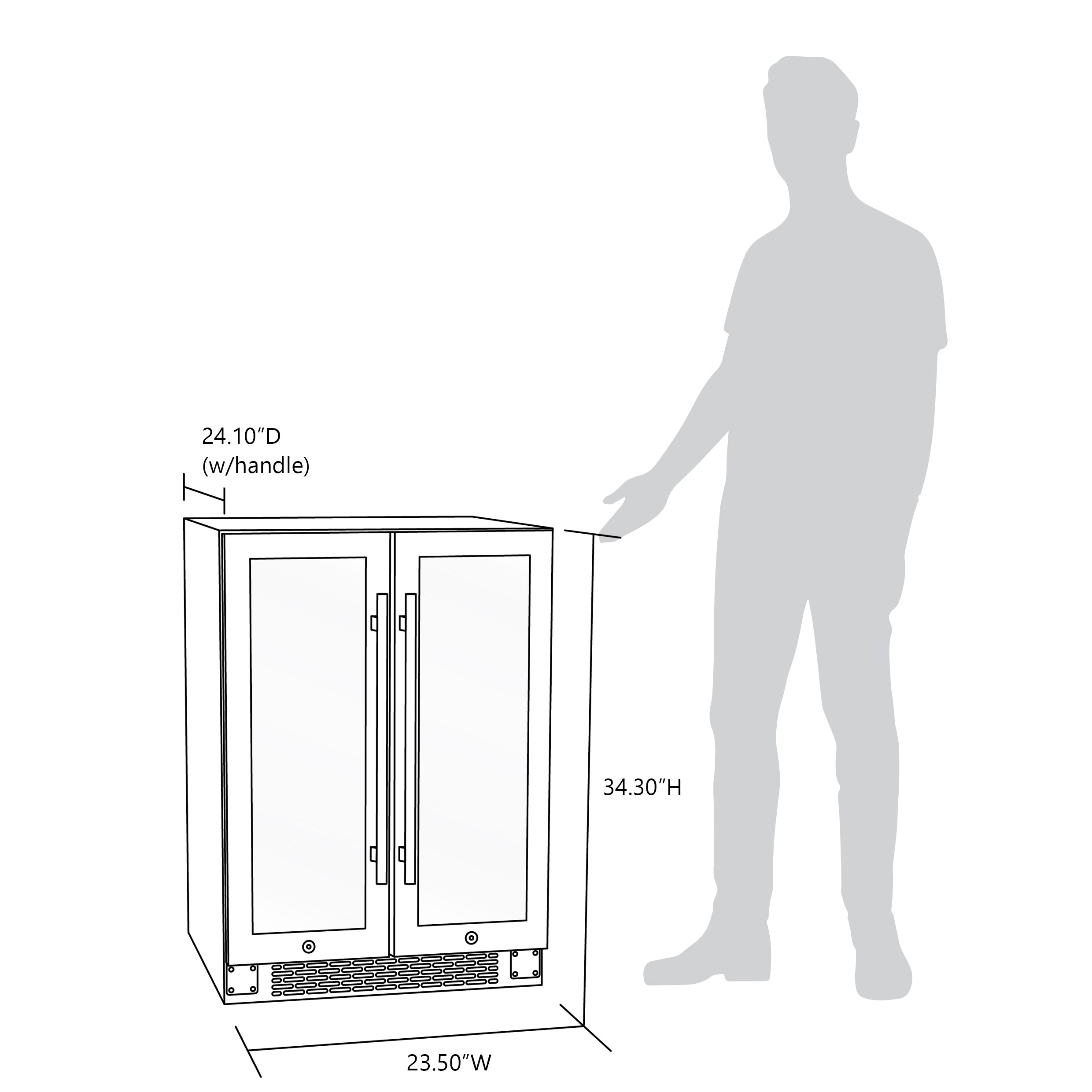 Newair® 58 Can 18 Bottle Dual Zone Built-In Beverage Cooler Refrigerator - Perfect for Wine, Beer & Soda Storage in Home Bars, Offices & Man Caves