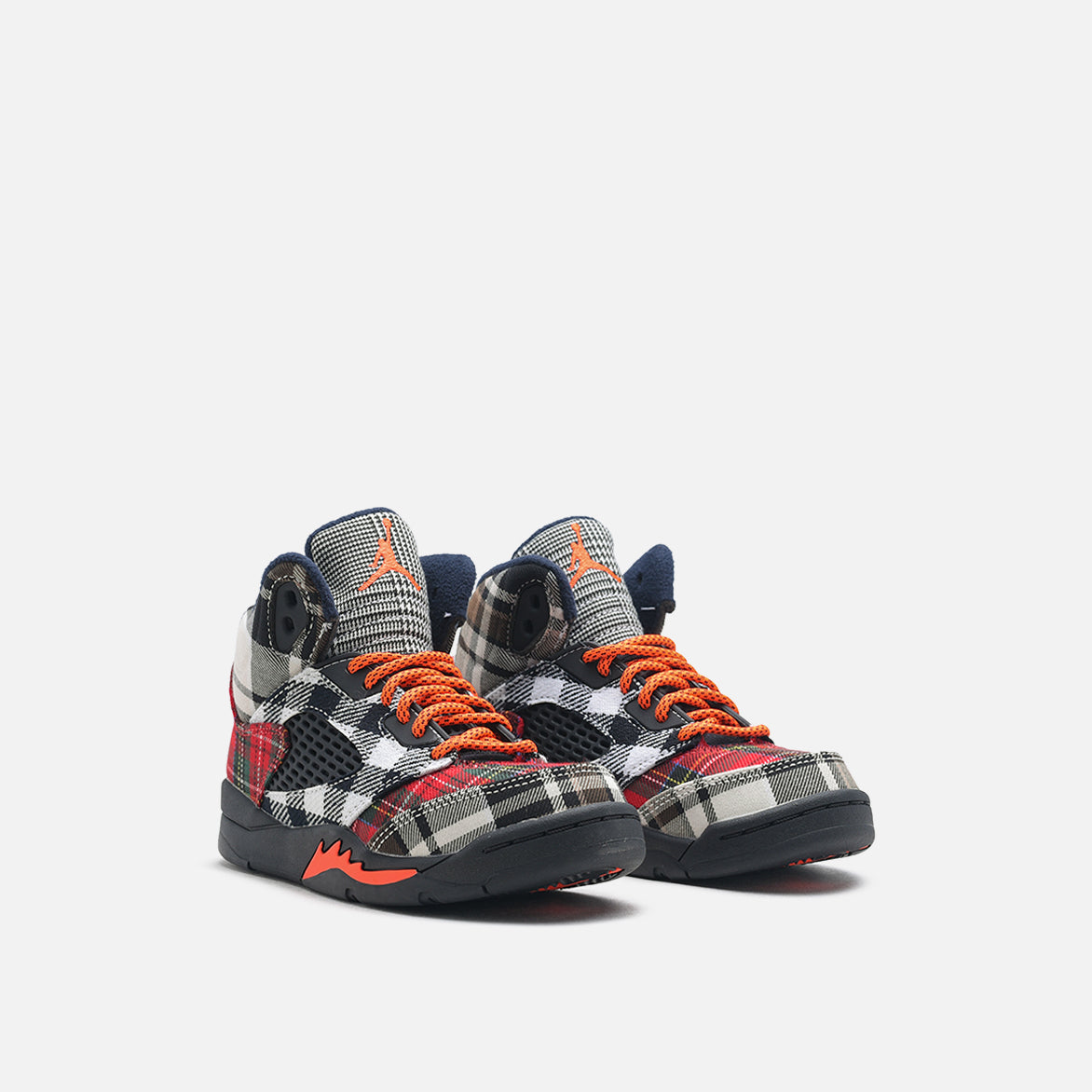Air Jordan 5 Retro (PS) Plaid Basketball Shoes - Men's/Women's High-Top Sneakers for Sports & Streetwear Fashion